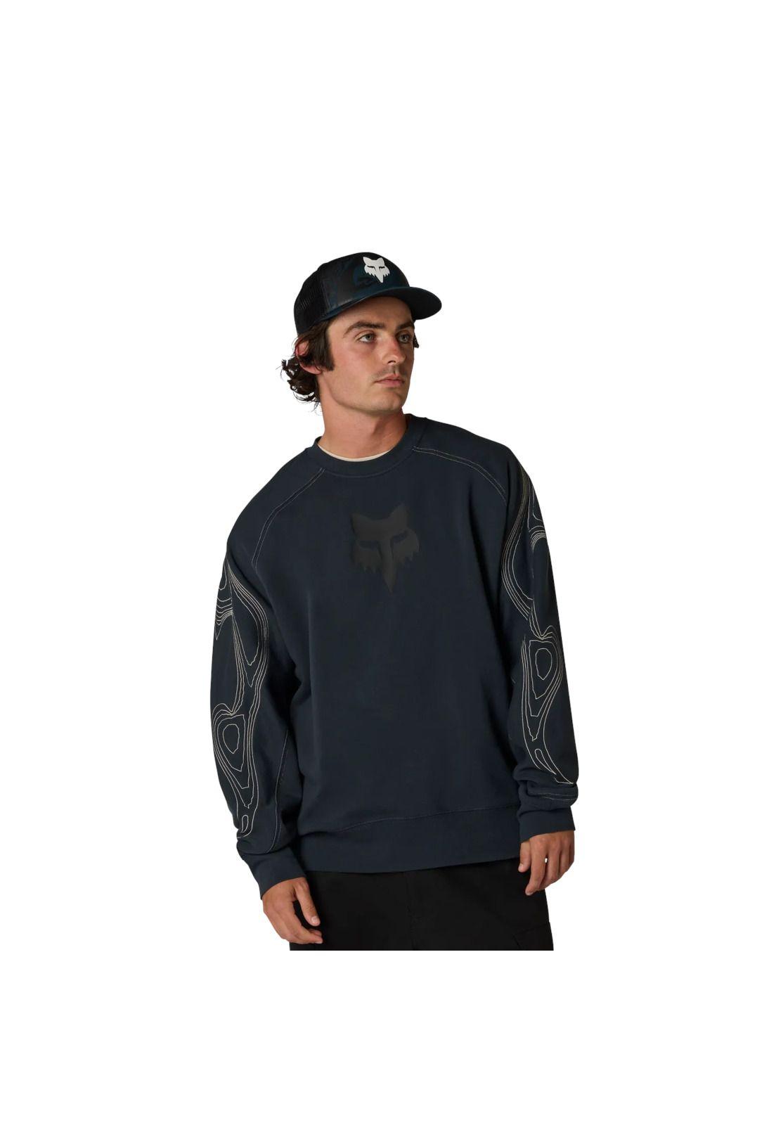 Poleron Lifestyle Vision Crew Azul Fox-2