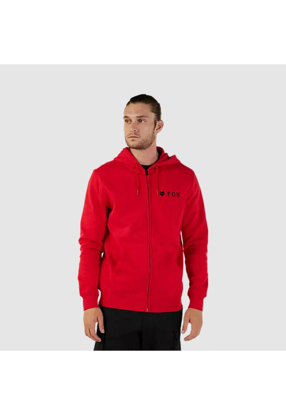 Poleron Lifestyle Absolute Zip Rojo/Negro Fox-2