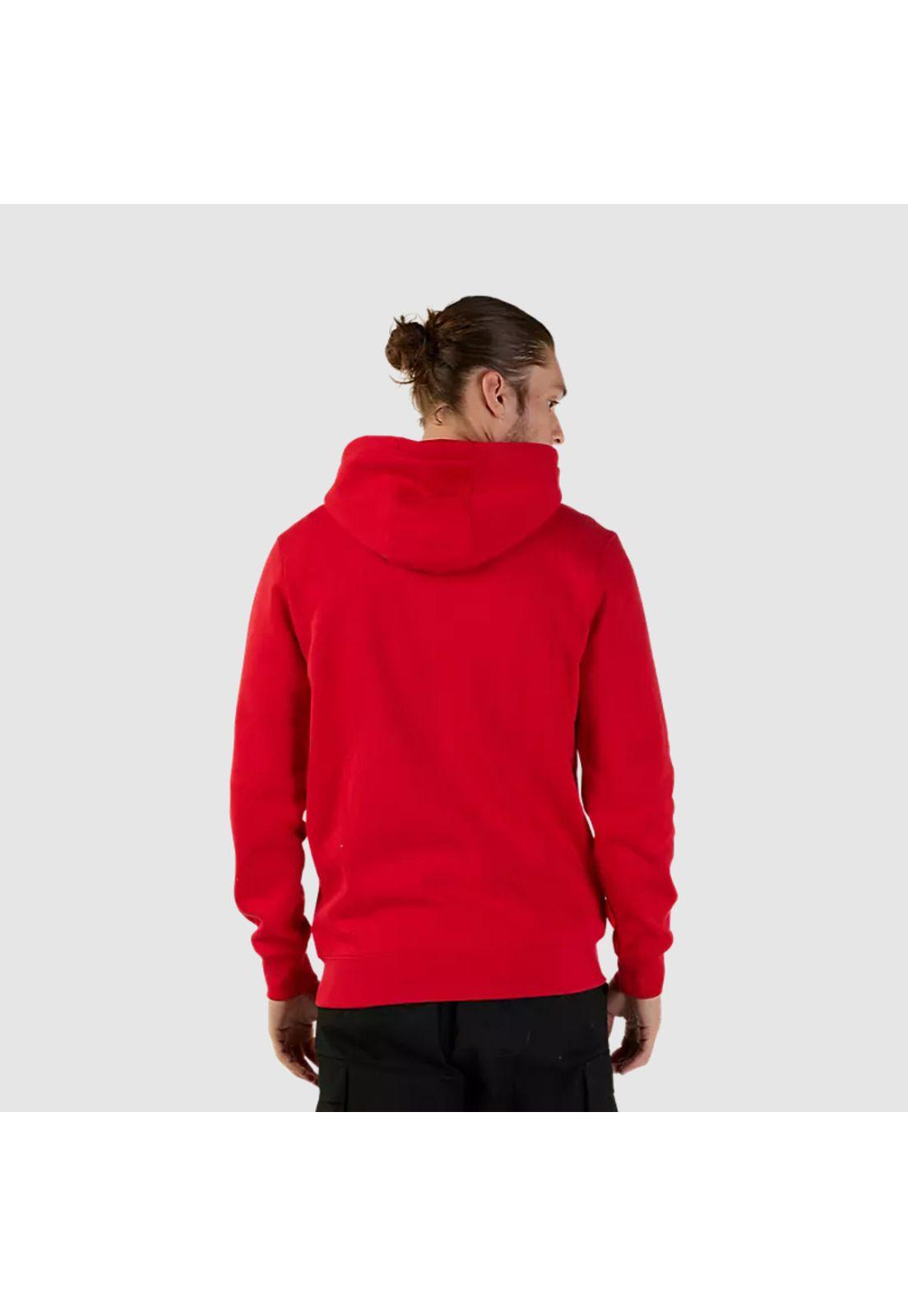 Poleron Lifestyle Absolute Zip Rojo/Negro Fox-3
