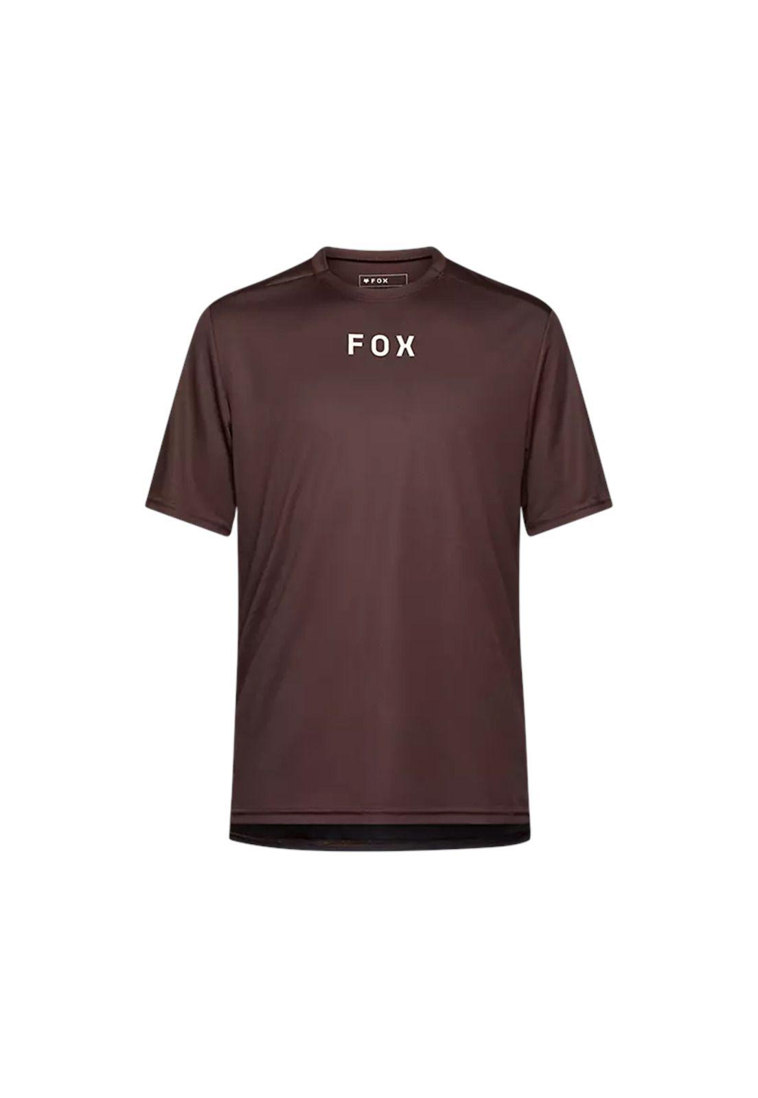 Polera Bicicleta Ranger Wordmark Café Fox-0