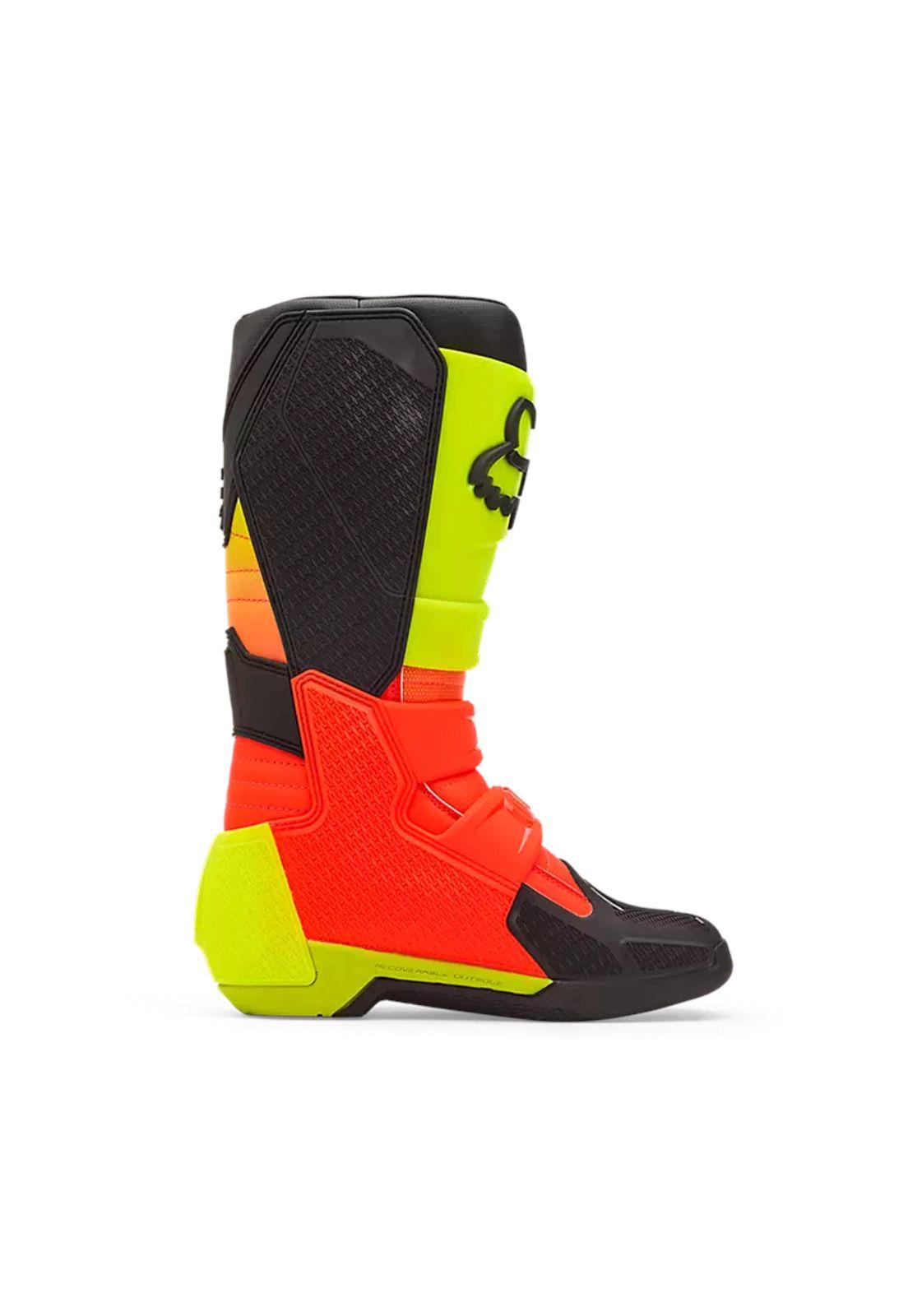 Bota Moto Comp Amarillo/Rojo Fox-2