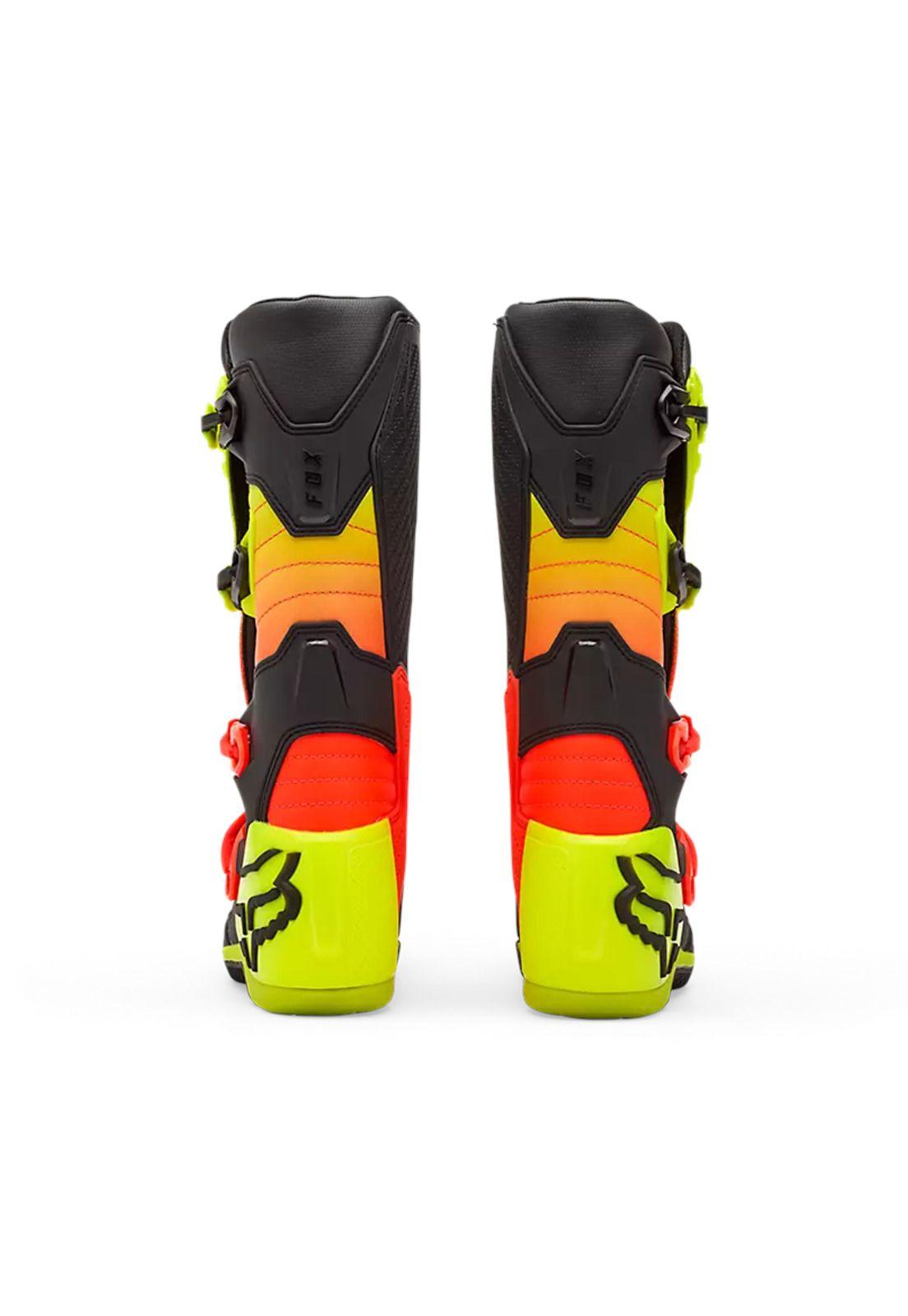 Bota Moto Comp Amarillo/Rojo Fox-3