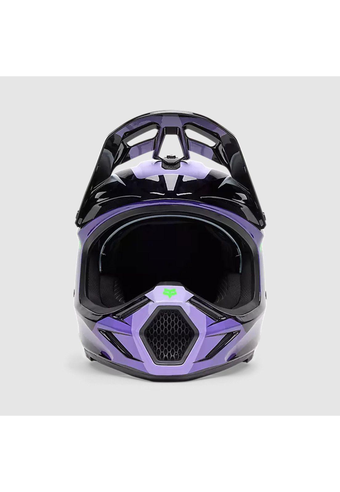 Casco Moto V3 RS Grid Negro/Morado Fox-2