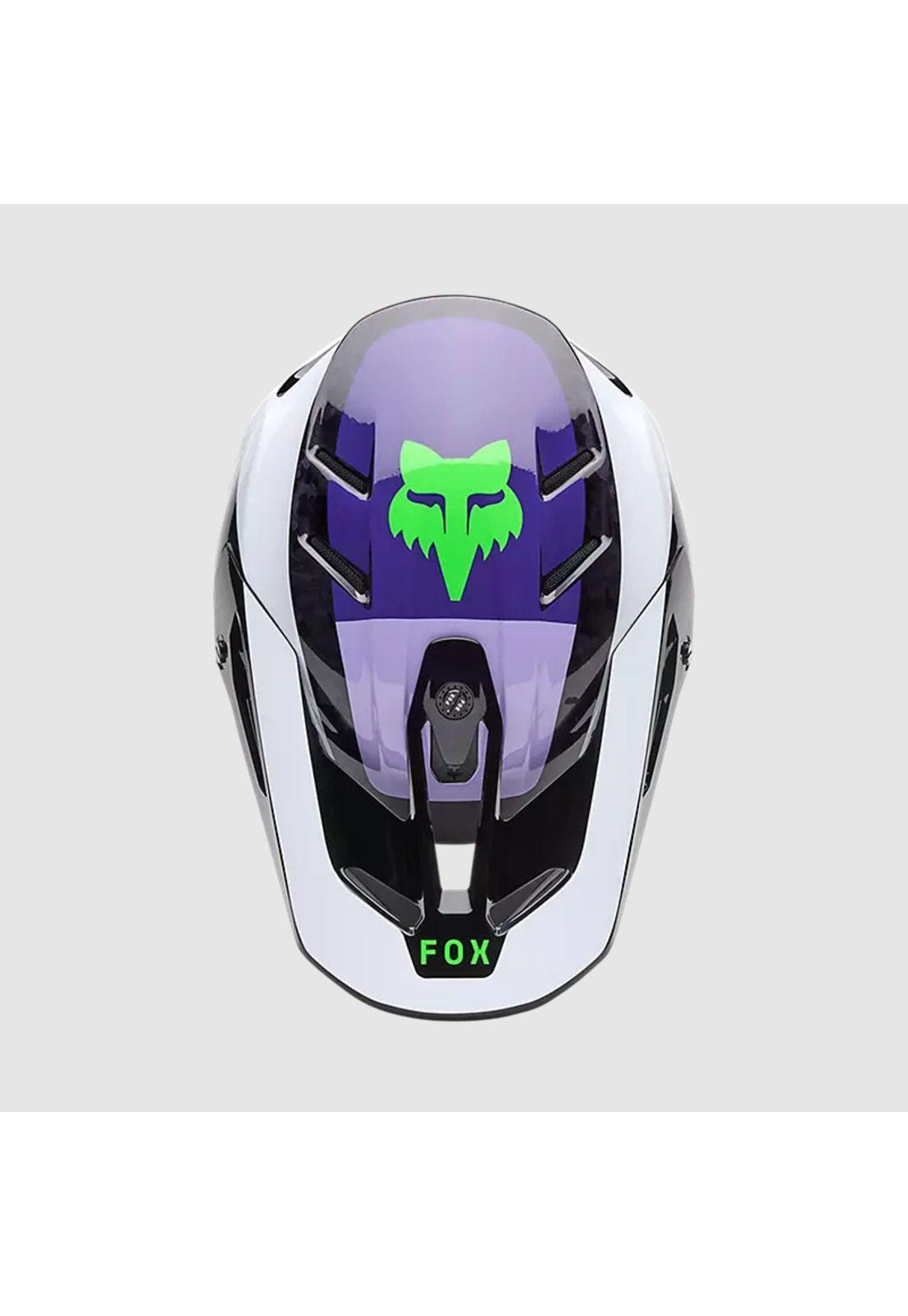 Casco Moto V3 RS Grid Negro/Morado Fox-3
