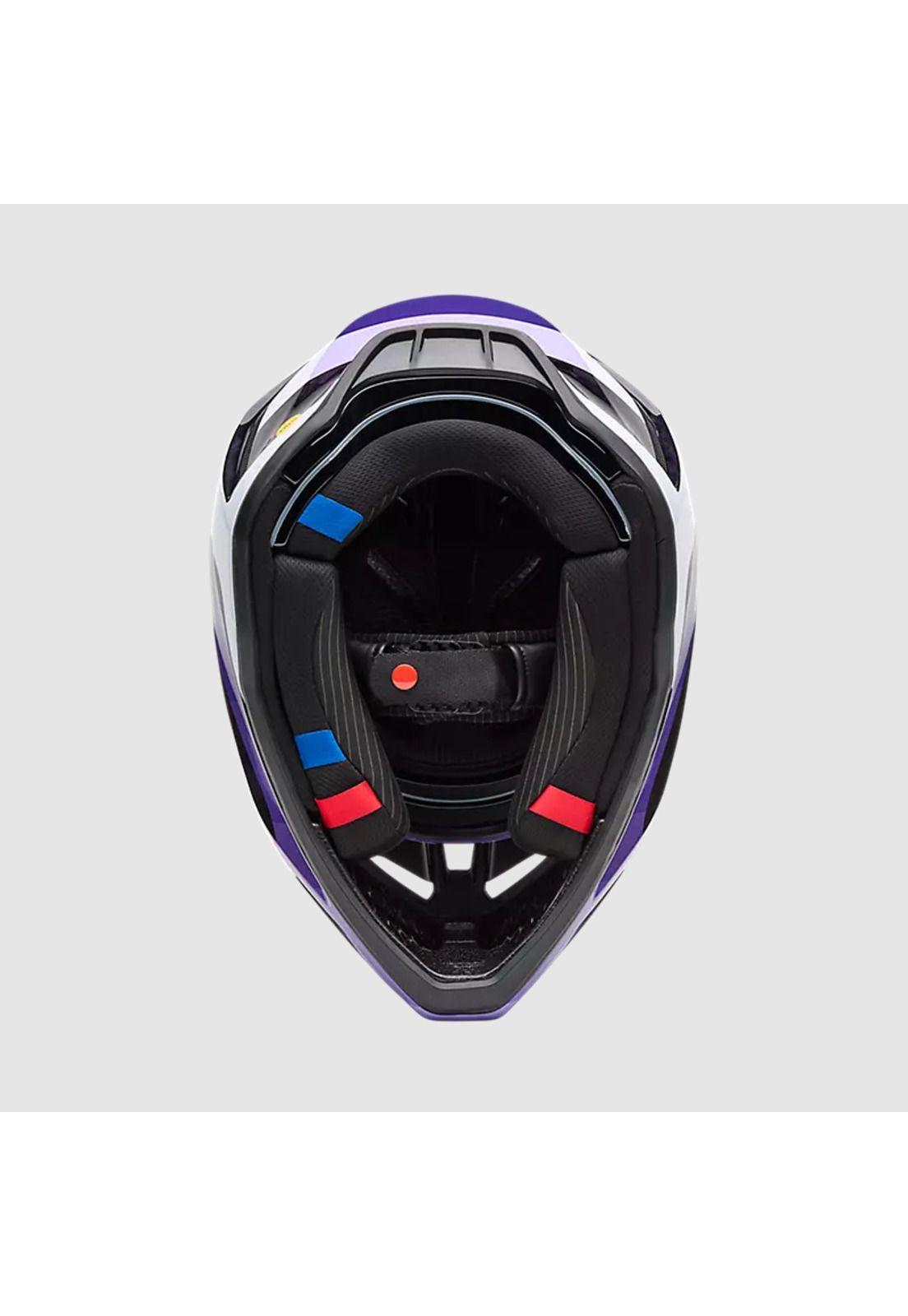 Casco Moto V3 RS Grid Negro/Morado Fox-5