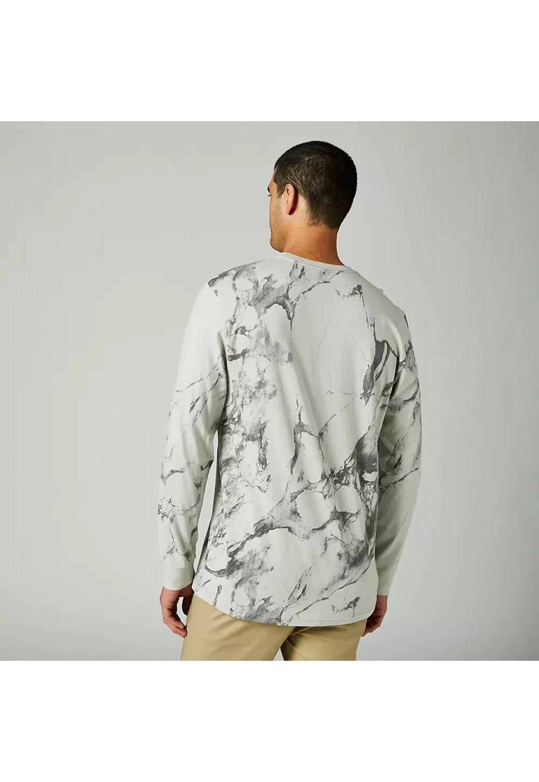 Polera Lifestyle Karrera Manga Larga Gris Fox-2