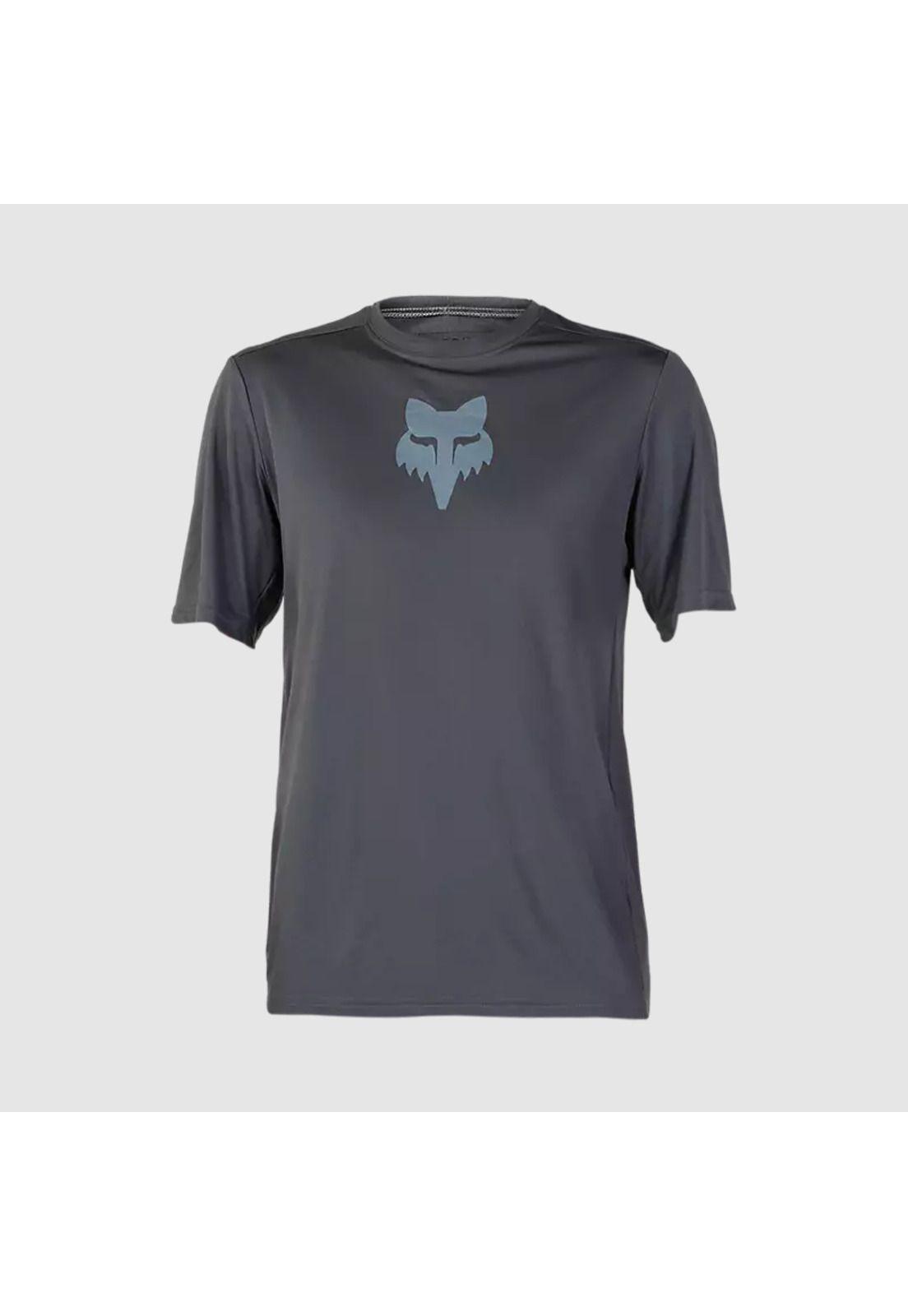 Polera Bicicleta Ranger Lab Head Gris Oscuro Fox-0