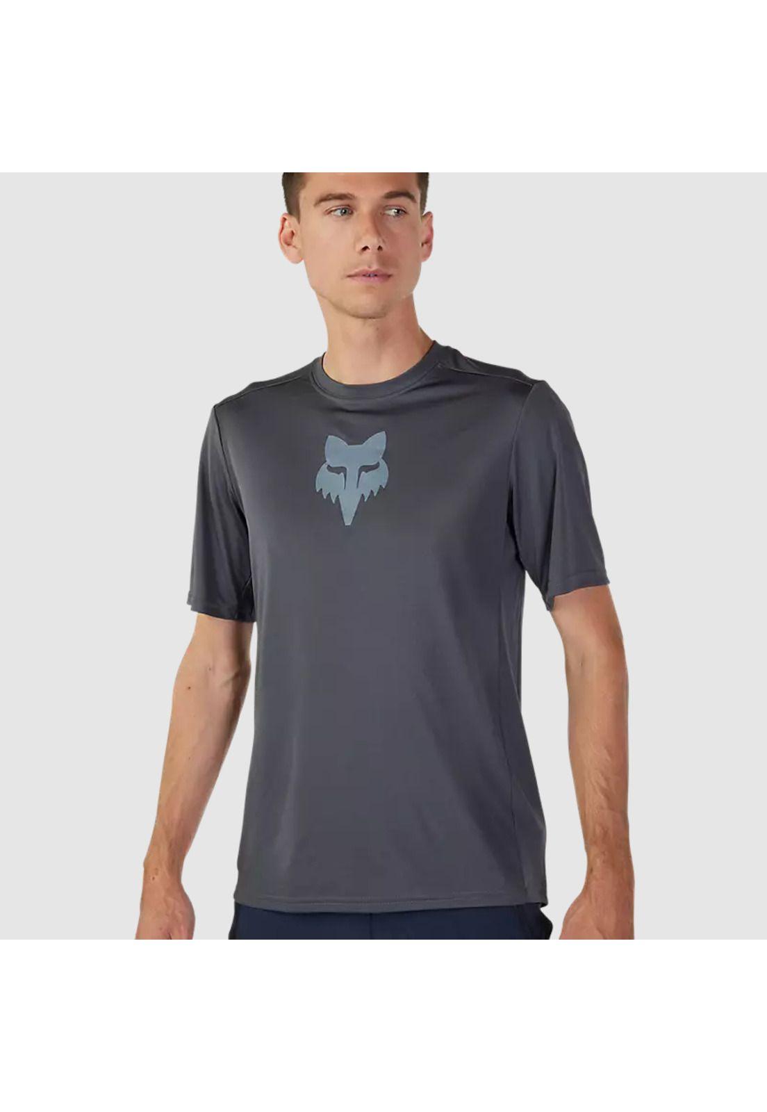 Polera Bicicleta Ranger Lab Head Gris Oscuro Fox-3