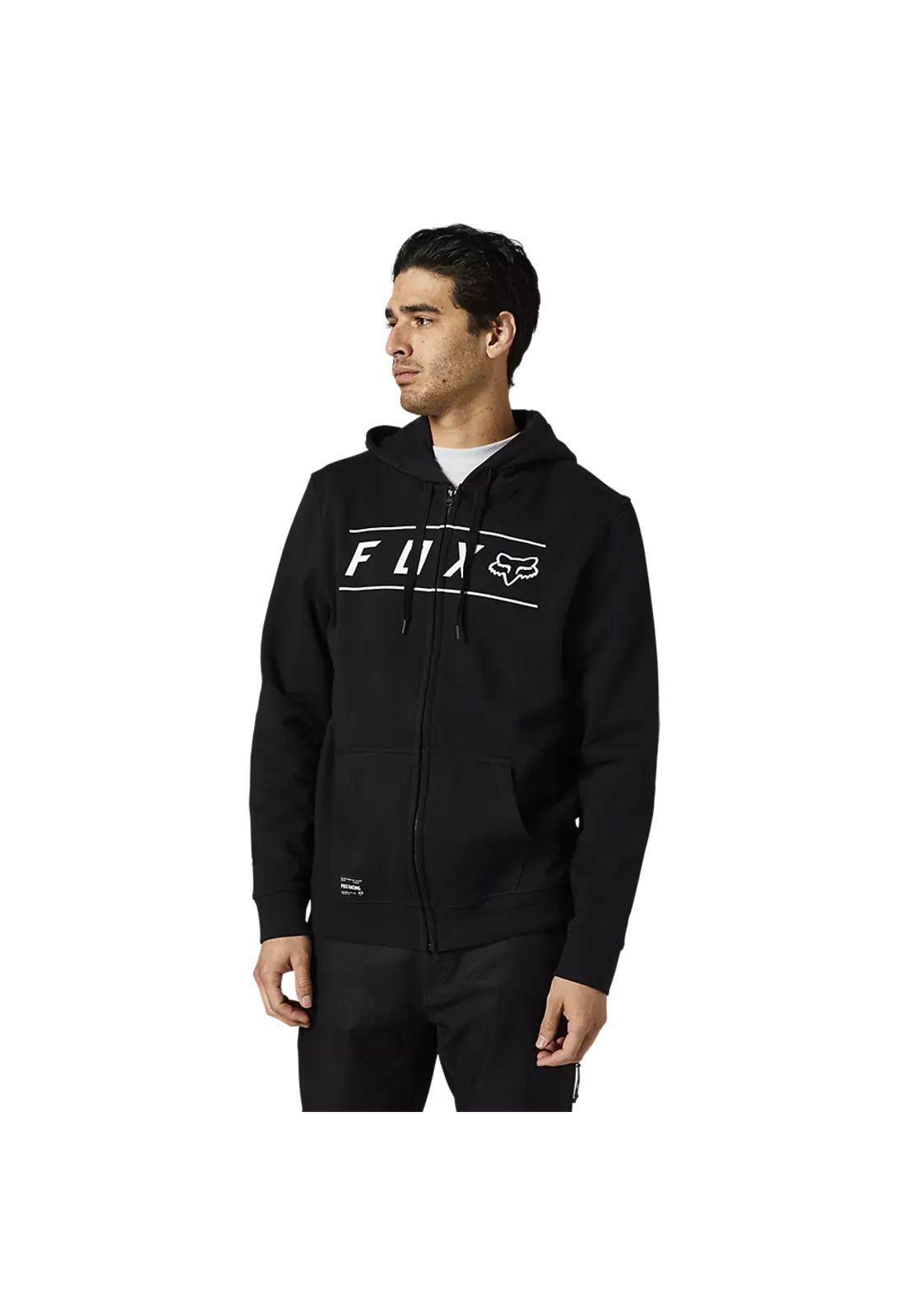 Poleron Lifestyle Pinnacle Zip Negro Fox-2