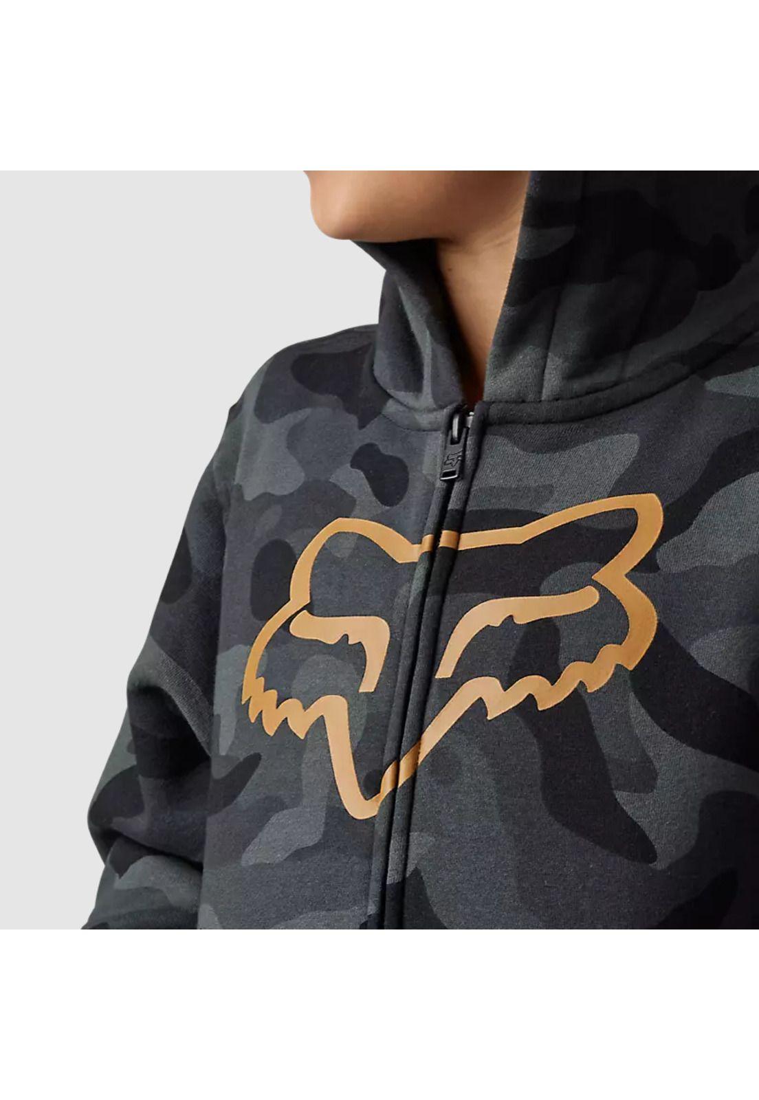 Poleron Lifestyle Niño Pack Camo Negro Fox-3