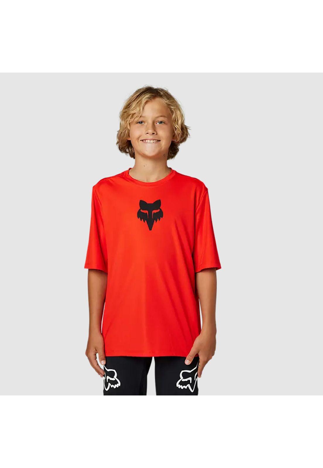 Polera Bicicleta Niño Ranger Rojo Fox-1