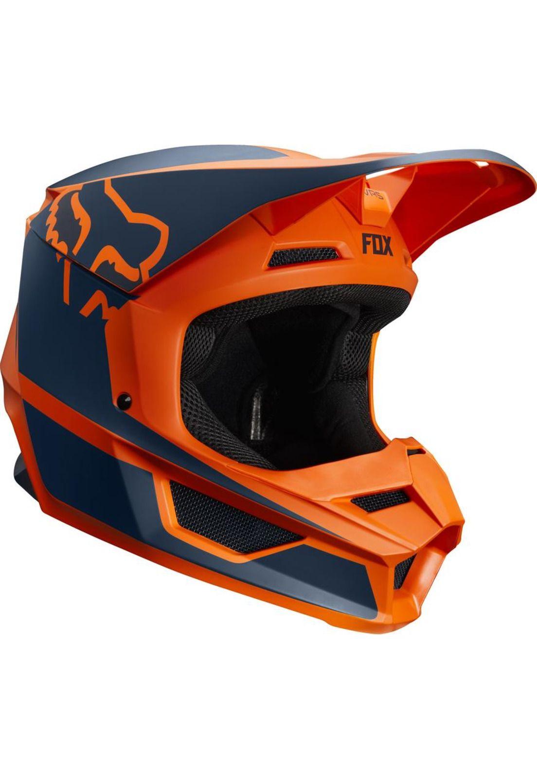 Casco Moto Niño V1 Przm Naranjo Fox-0