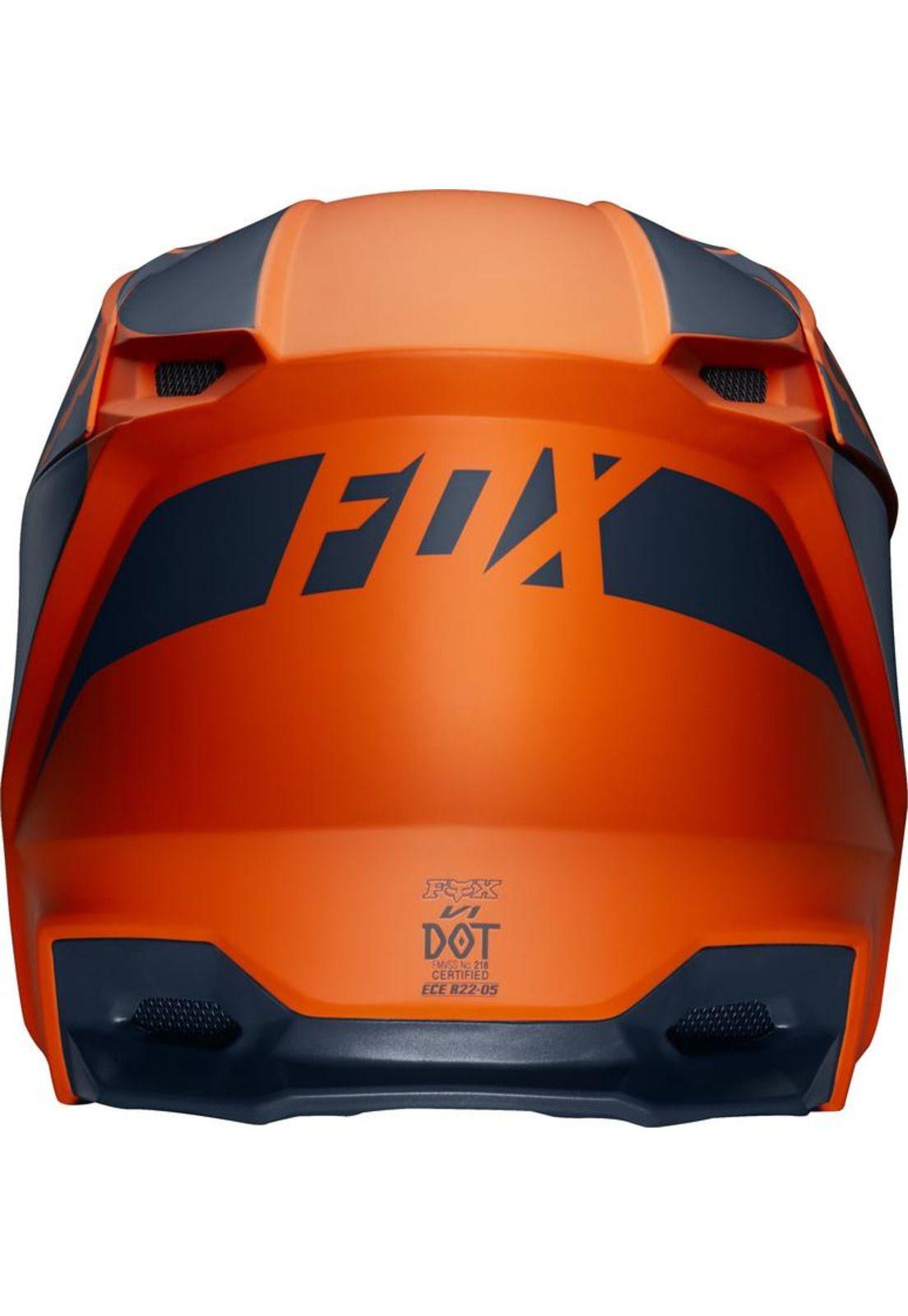Casco Moto Niño V1 Przm Naranjo Fox-1
