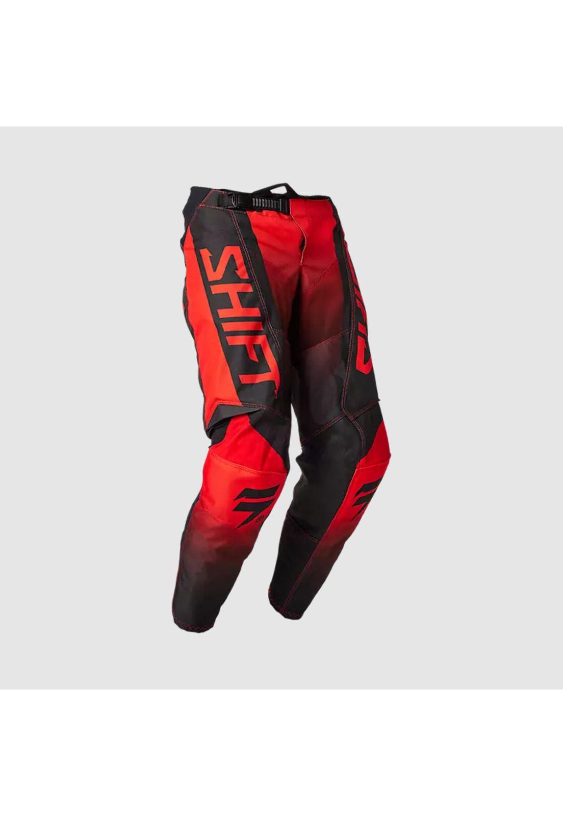 Pantalon Moto Niño White Label Posn Rojo Shift-0