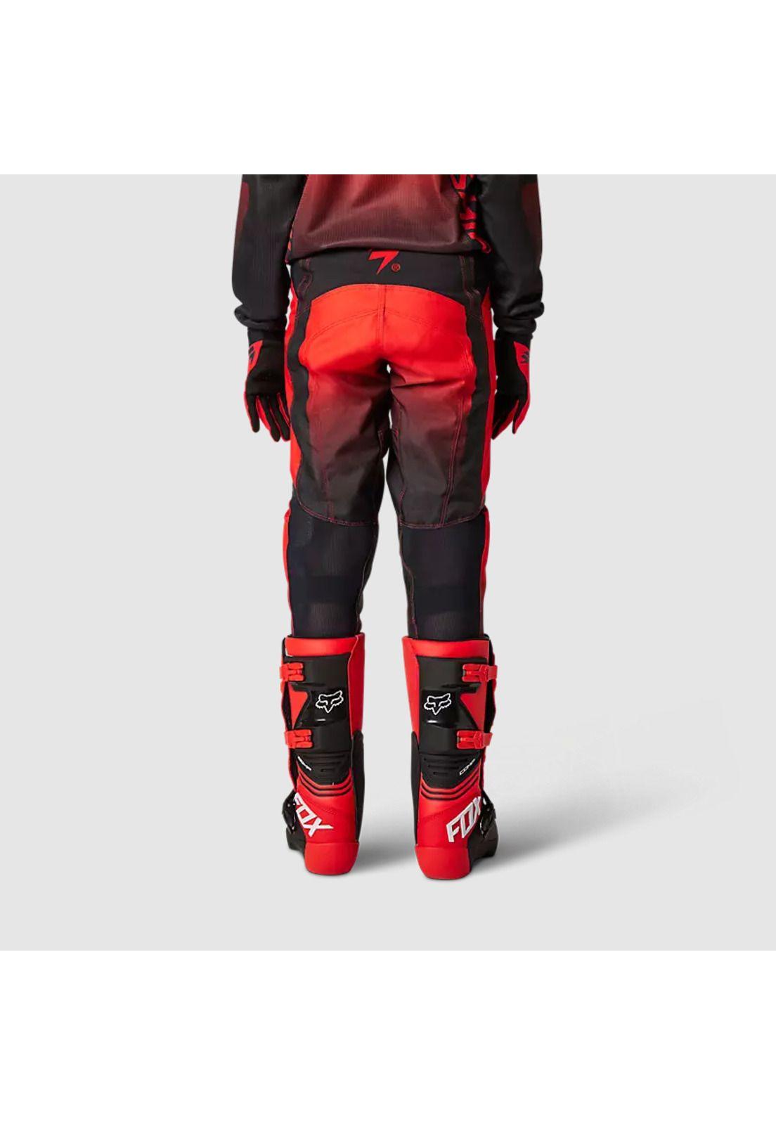 Pantalon Moto Niño White Label Posn Rojo Shift-2