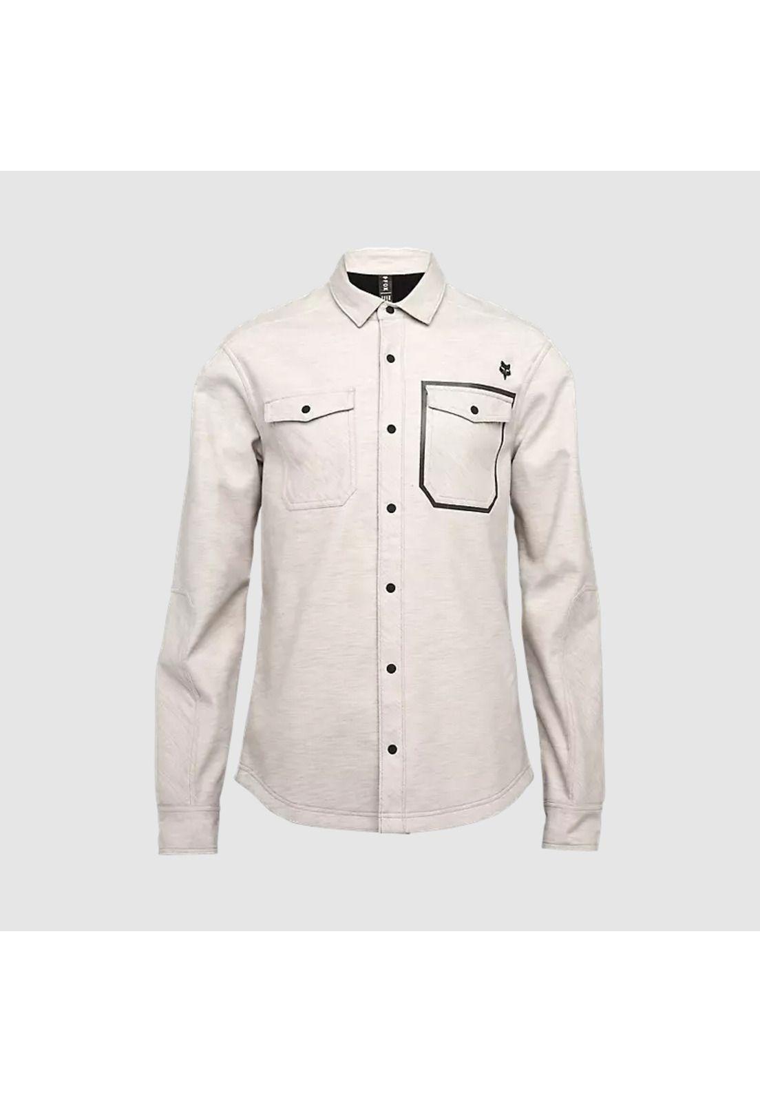 Camisa Moto Defend Drive Windbloc® Blanco Fox-1