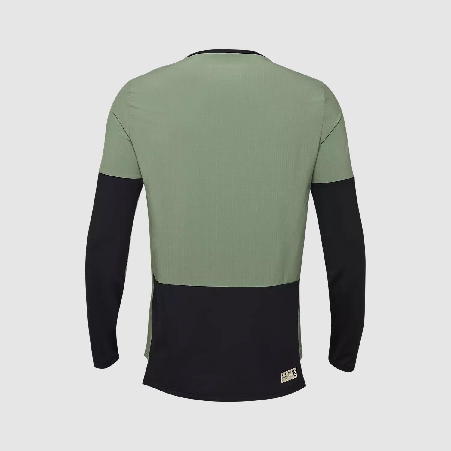 Polera Bicicleta Defend Thermal Manga Larga Verde Fox-1