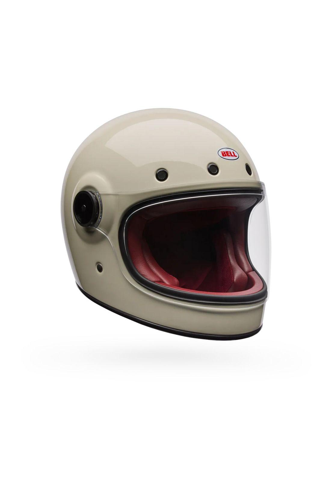 Casco Moto Calle Bullitt GT Solid Blanco Crema Bell-1