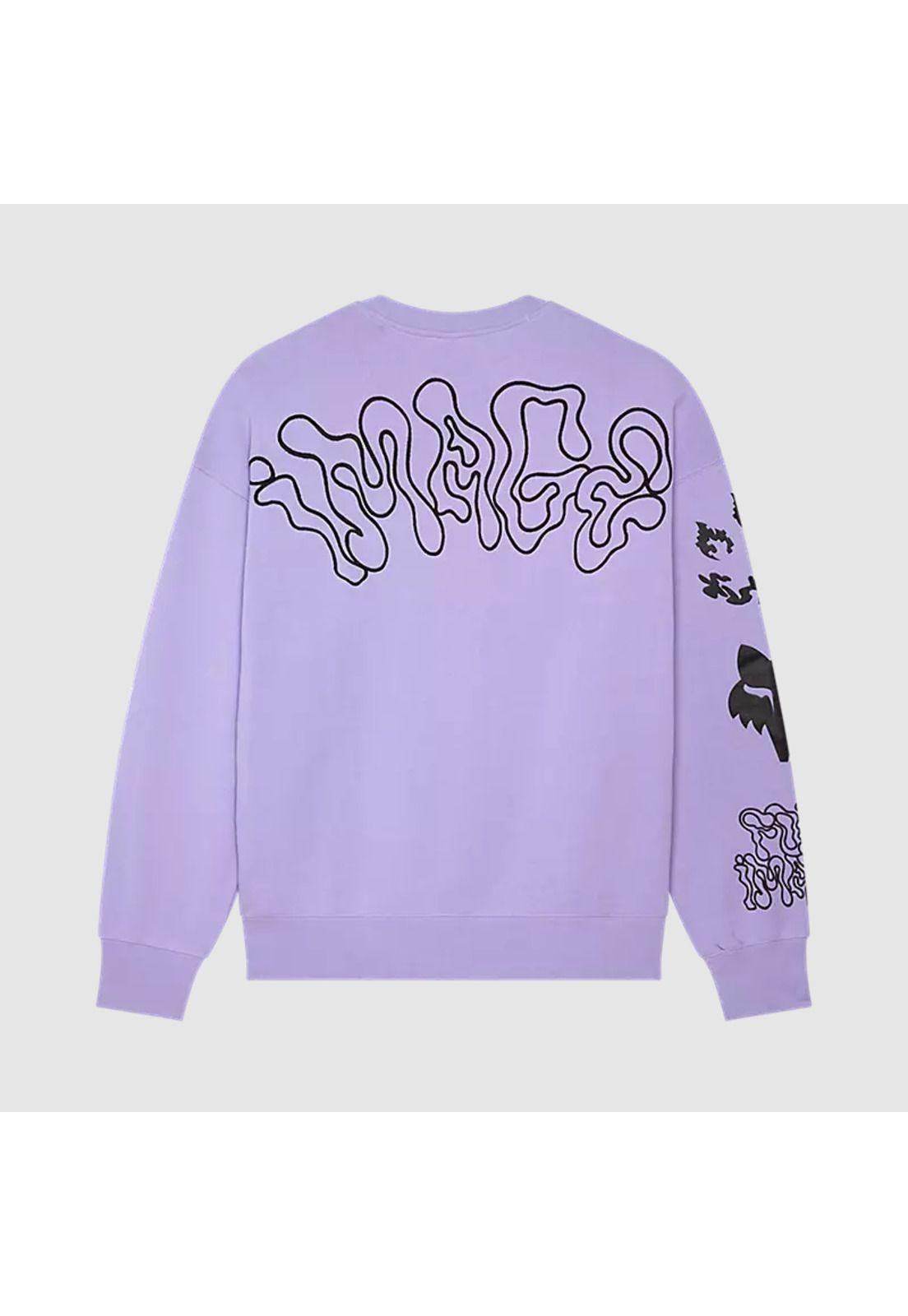 Poleron Lifestyle Crew Oversize Hello Future Oversize Morado Fox-1