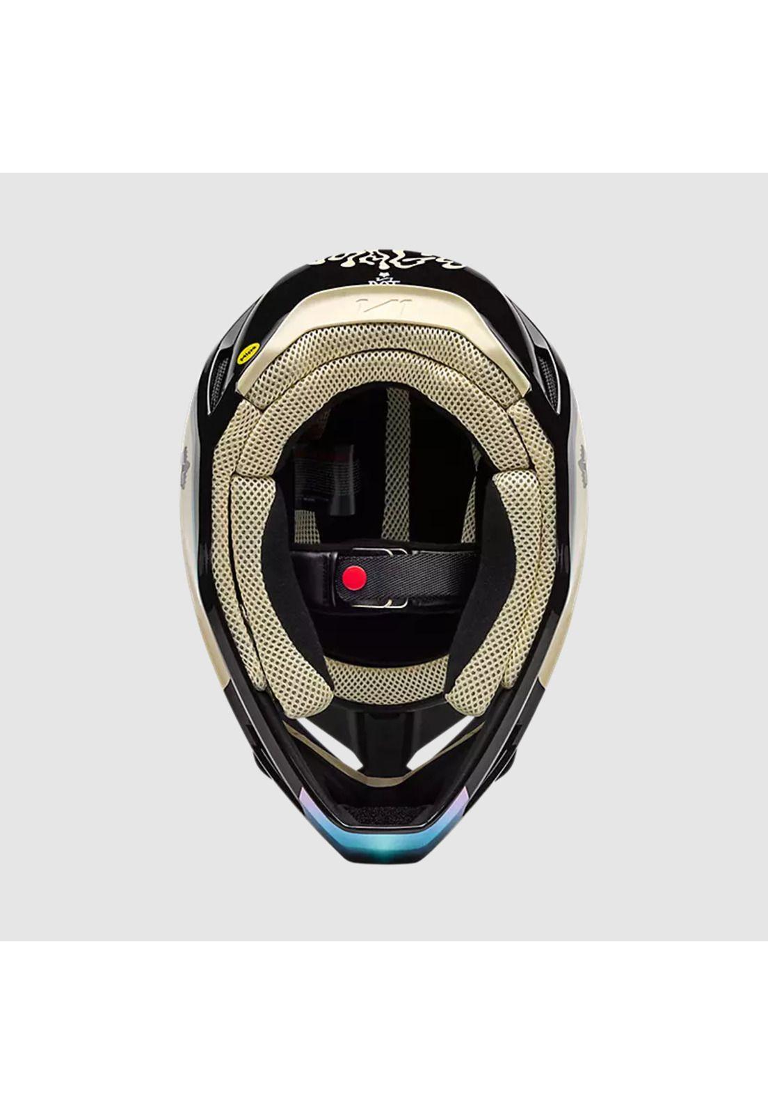 Casco Moto V1 Hello Future Negro/Cafe Fox-5