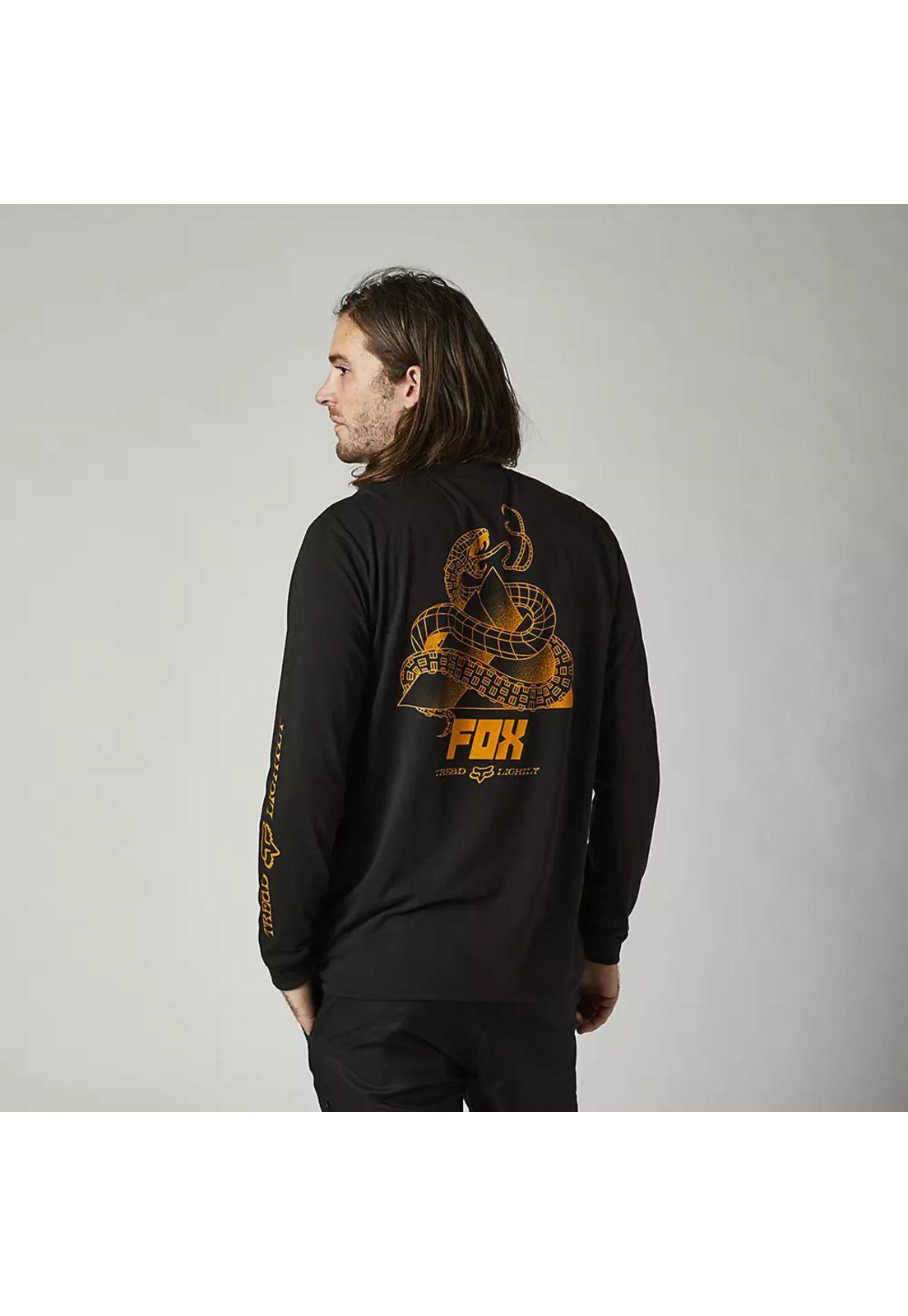 Polera Lifestyle Manga Larga Tread Lightly Negro Fox-2