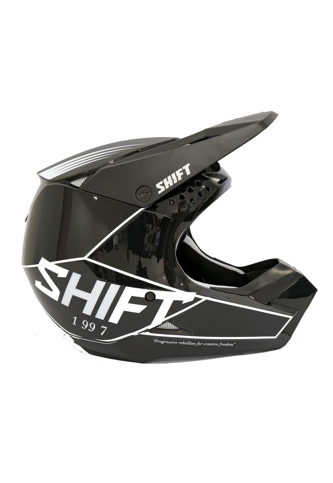 Casco Moto White Label Bliss Negro/Blanco Shift-2