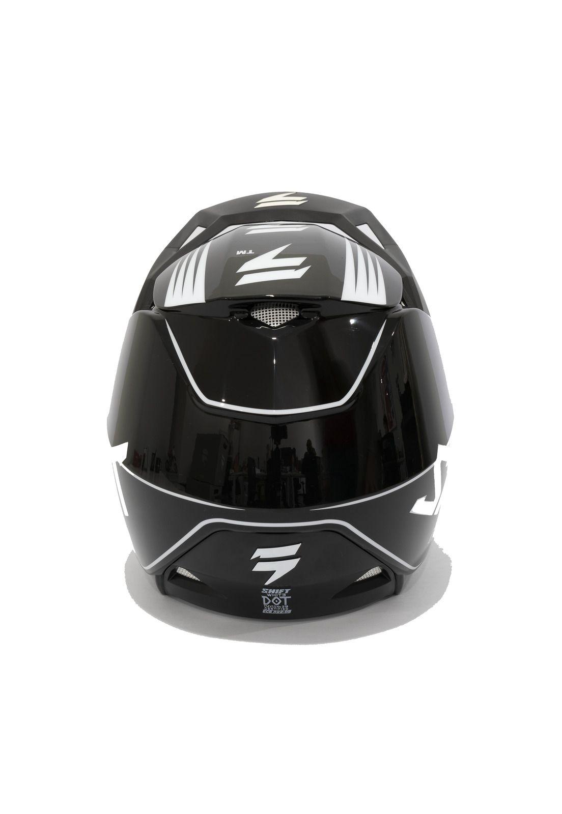 Casco Moto White Label Bliss Negro/Blanco Shift-3