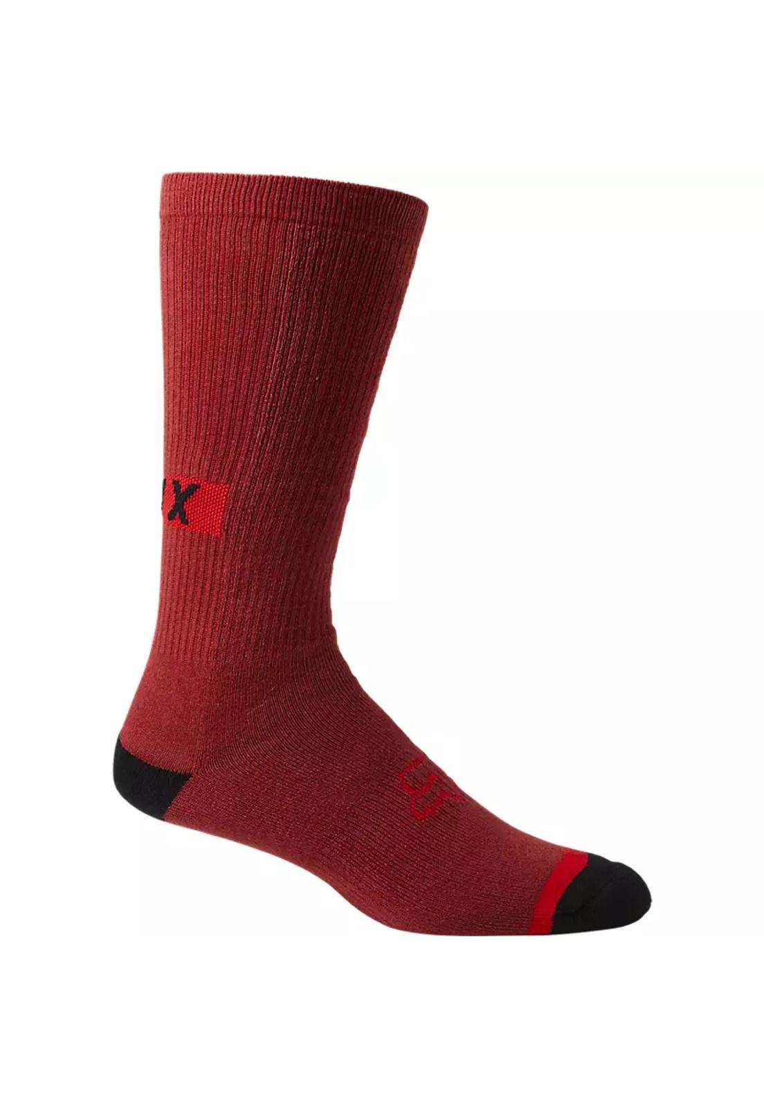 Calcetines Bicicleta 10" Defend Crew Rojo Fox-2