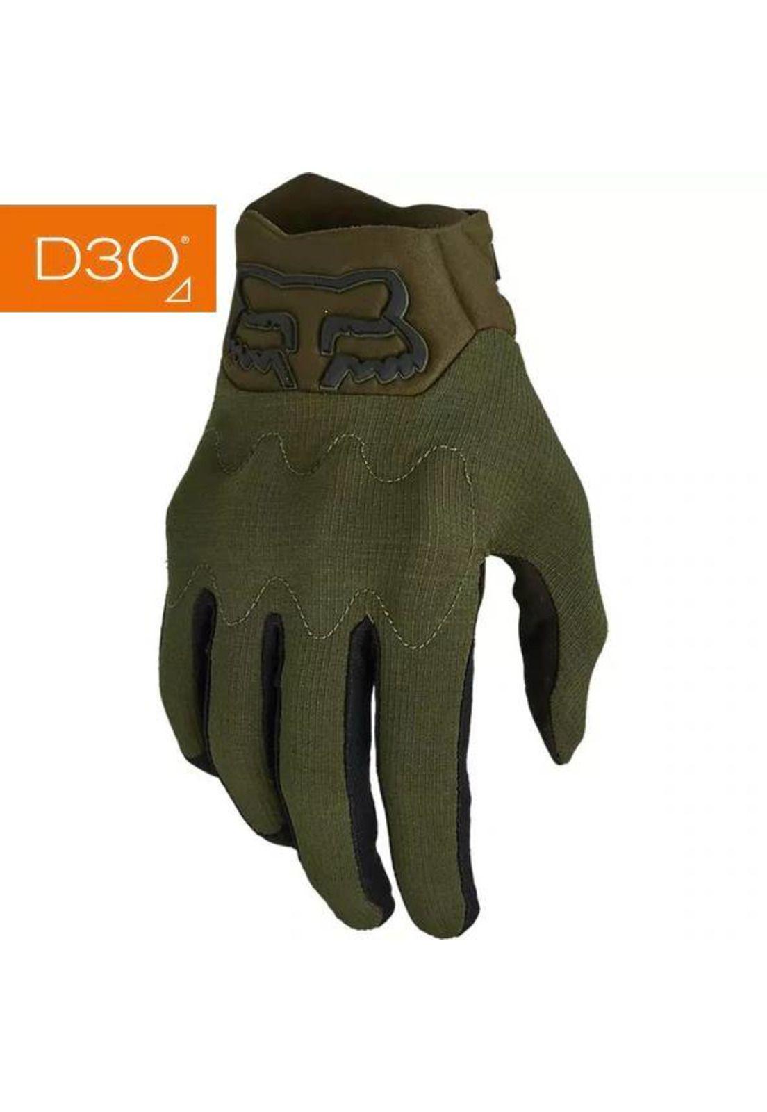 Guantes Moto Bomber LTCE Verde Fox-0