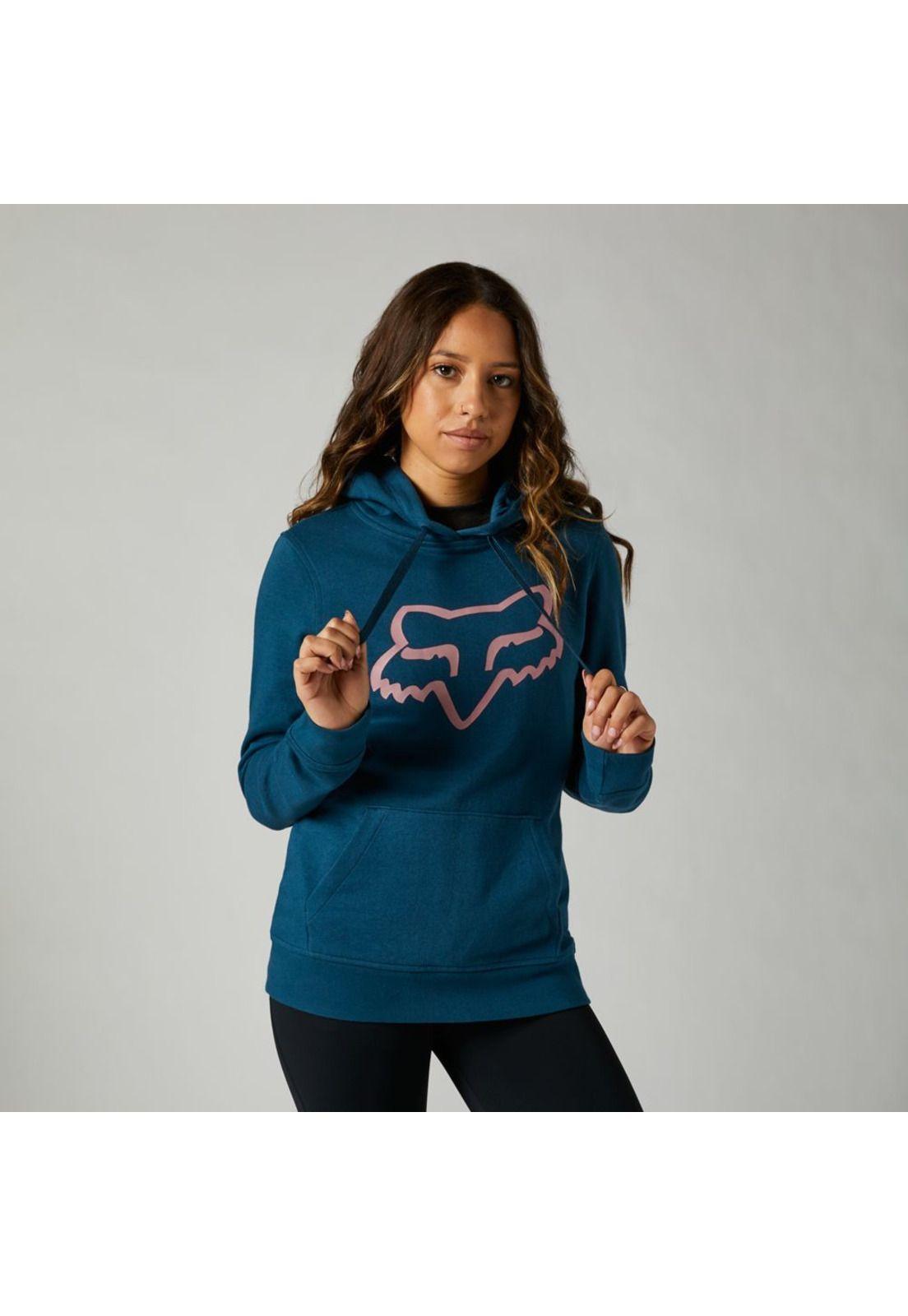 Poleron Lifestyle Mujer Boundary Pullover Azul Fox-0