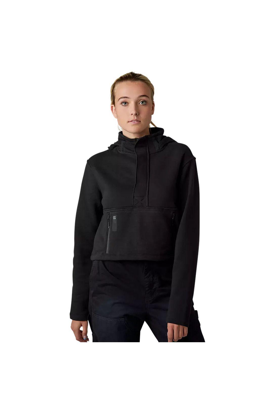 Poleron Lifestyle Mujer Calibrated DWR Negro Fox-0