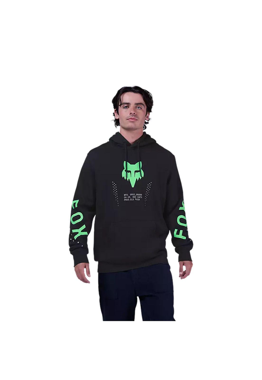 Poleron Lifestyle Shield Negro Fox-2