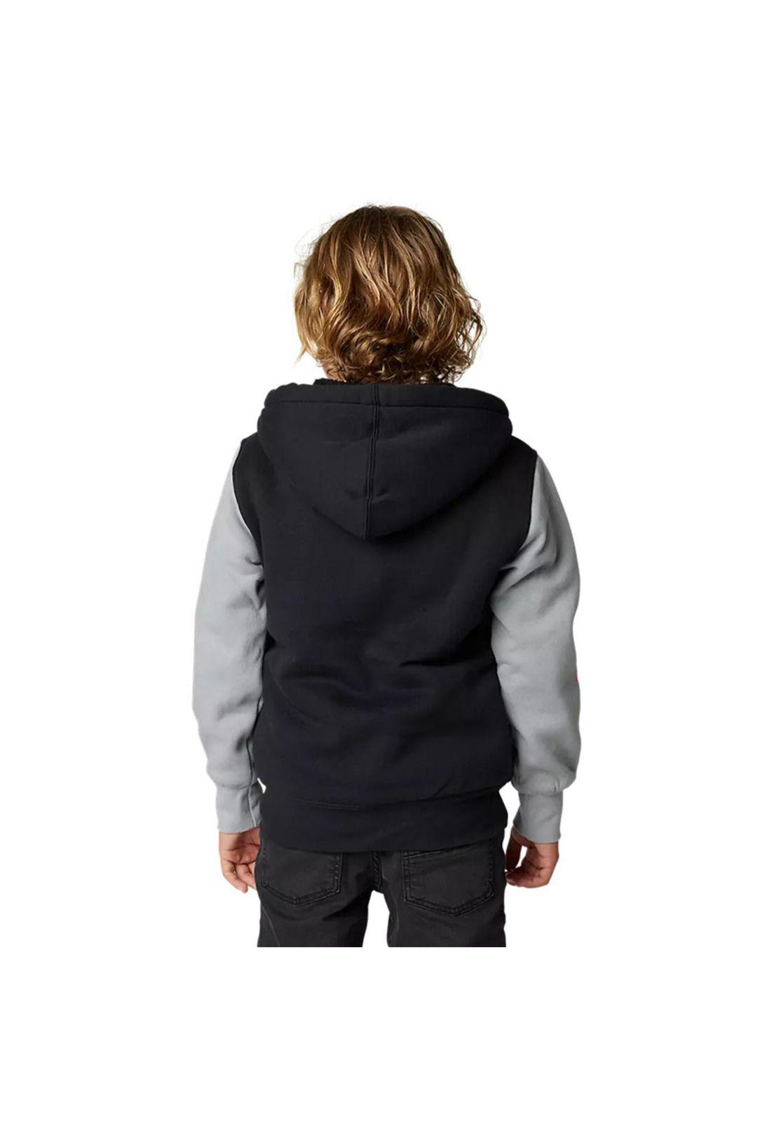 Poleron Lifsetyle Niño Leed Sherpa Lined Negro Fox-2