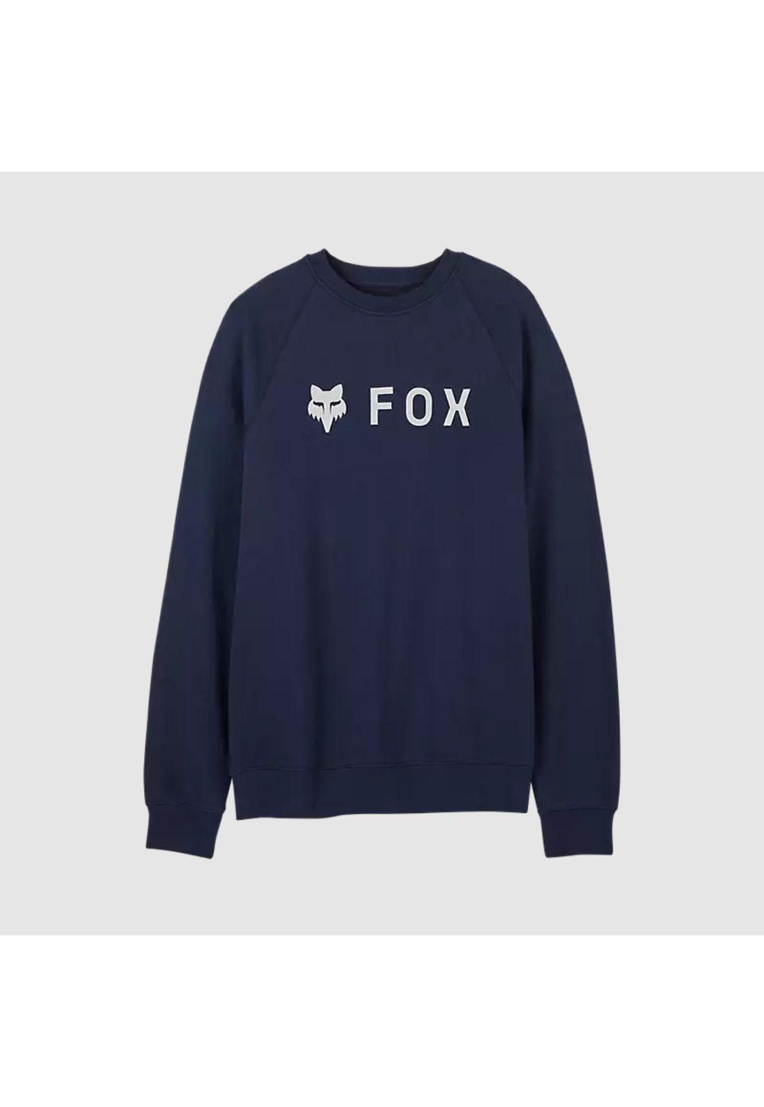 Poleron Lifestyle Sin Capucha Absolute Crew Azul Marino Fox-0