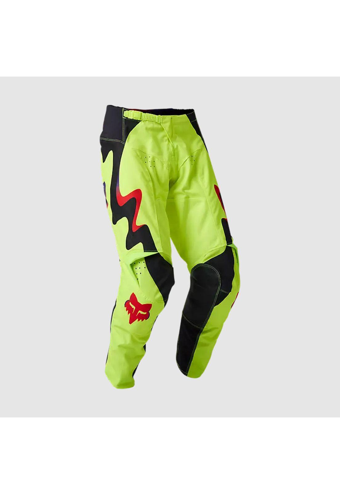 Pantalon Moto 180 Kozmik Amarillo/Negro Fox-0