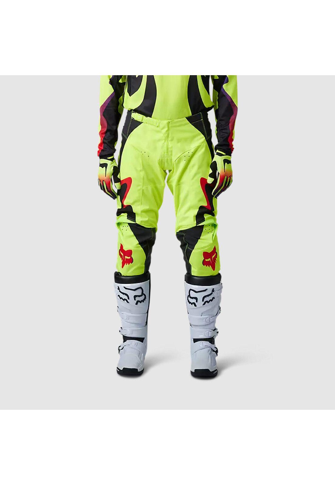 Pantalon Moto 180 Kozmik Amarillo/Negro Fox-1