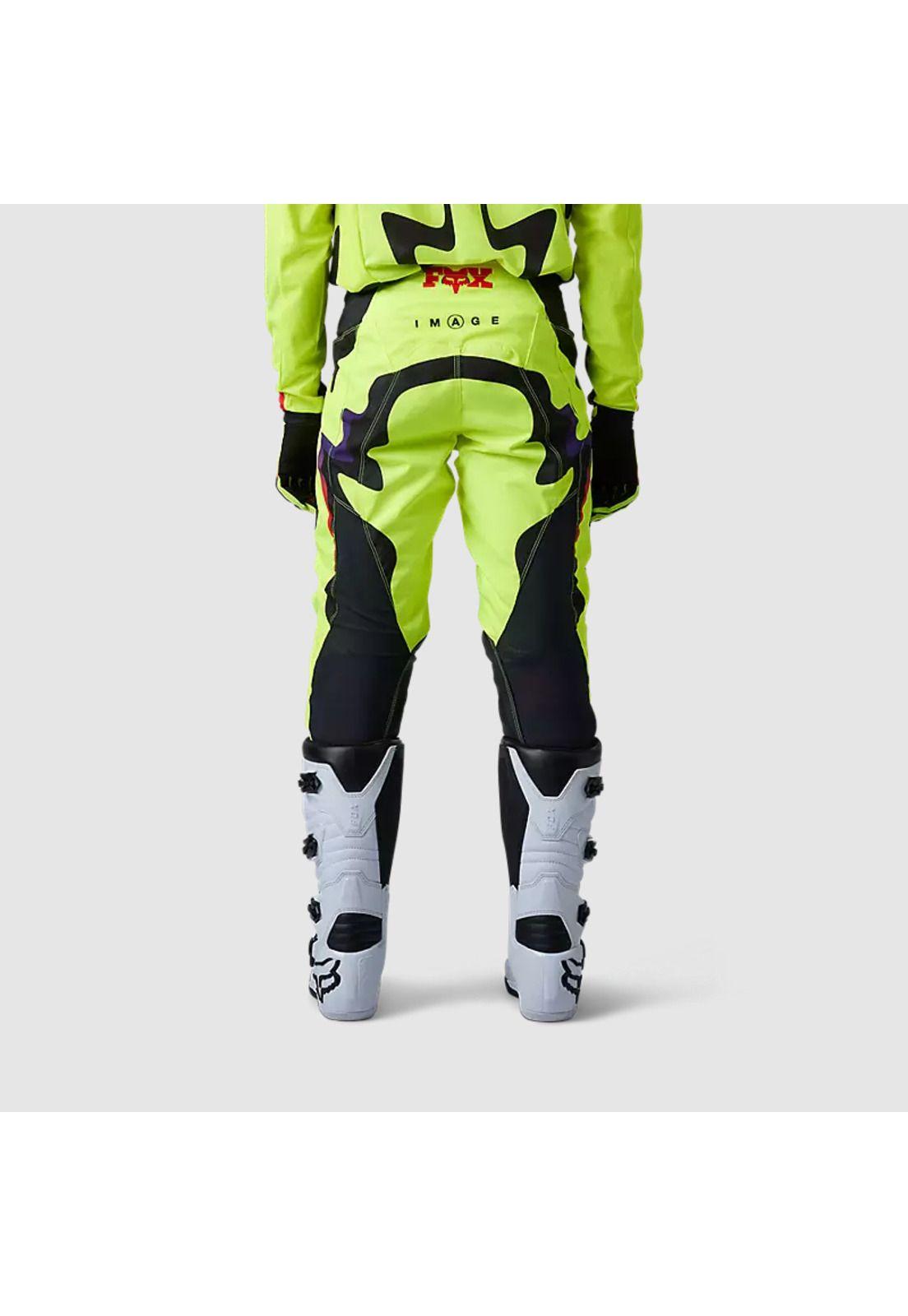 Pantalon Moto 180 Kozmik Amarillo/Negro Fox-2