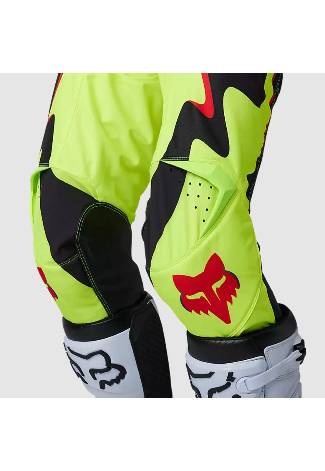 Pantalon Moto 180 Kozmik Amarillo/Negro Fox-4