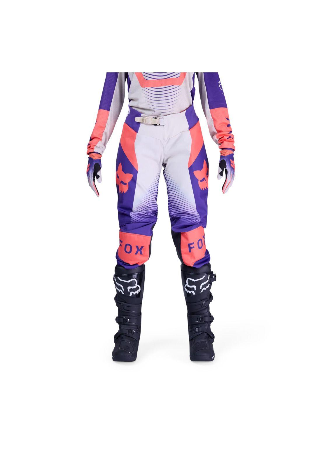 Pantalon Moto Mujer 180 Collect Morado Fox-2