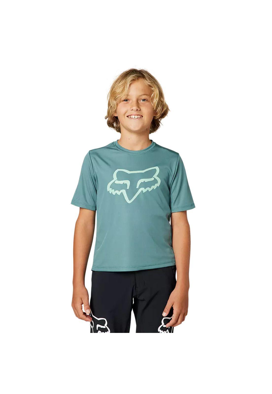 Polera Bicicleta Niño Ranger Celeste Fox-1