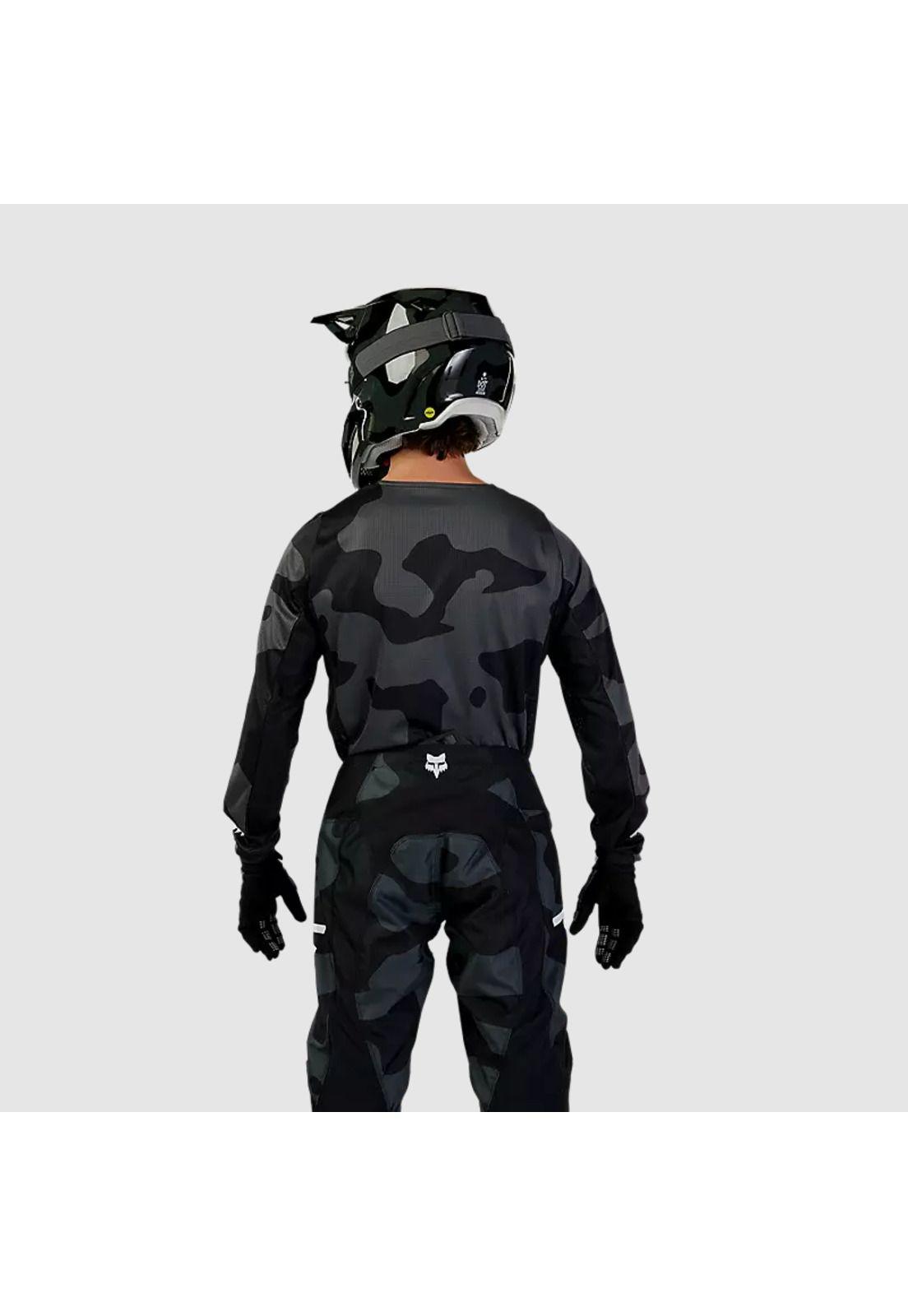Polera Moto 180 Bnkr Camo Negro Fox-1