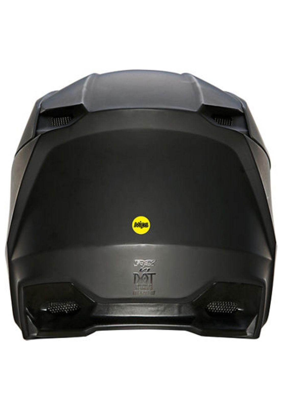 Casco Moto V1 Matte Black Negro Fox-3