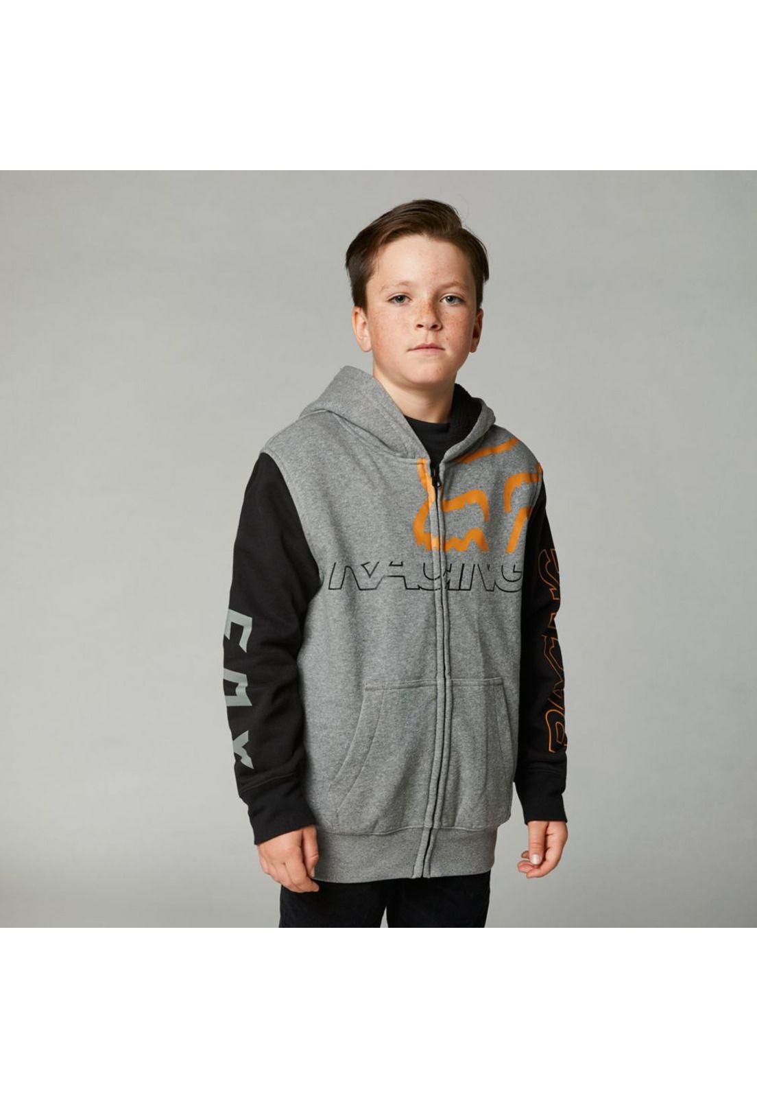 Poleron Lifestyle Niño Skew Sherpa Gris Fox-0
