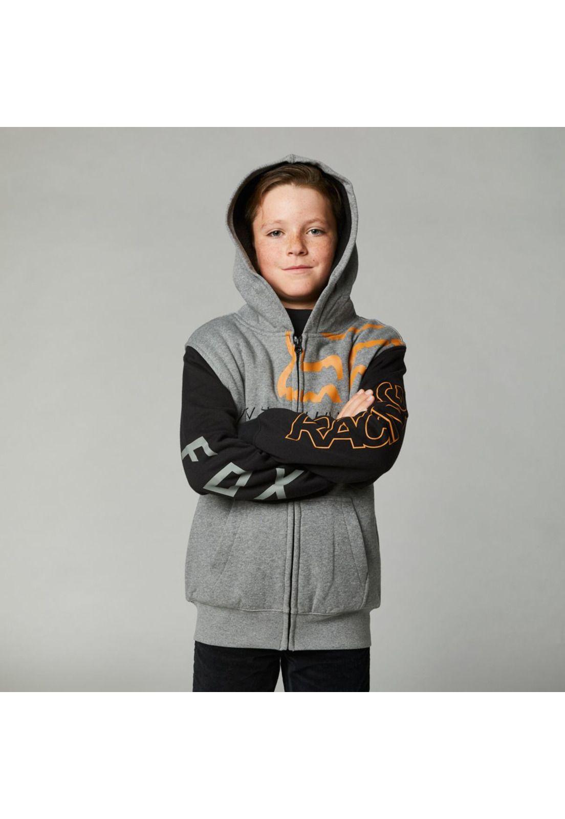 Poleron Lifestyle Niño Skew Sherpa Gris Fox-2