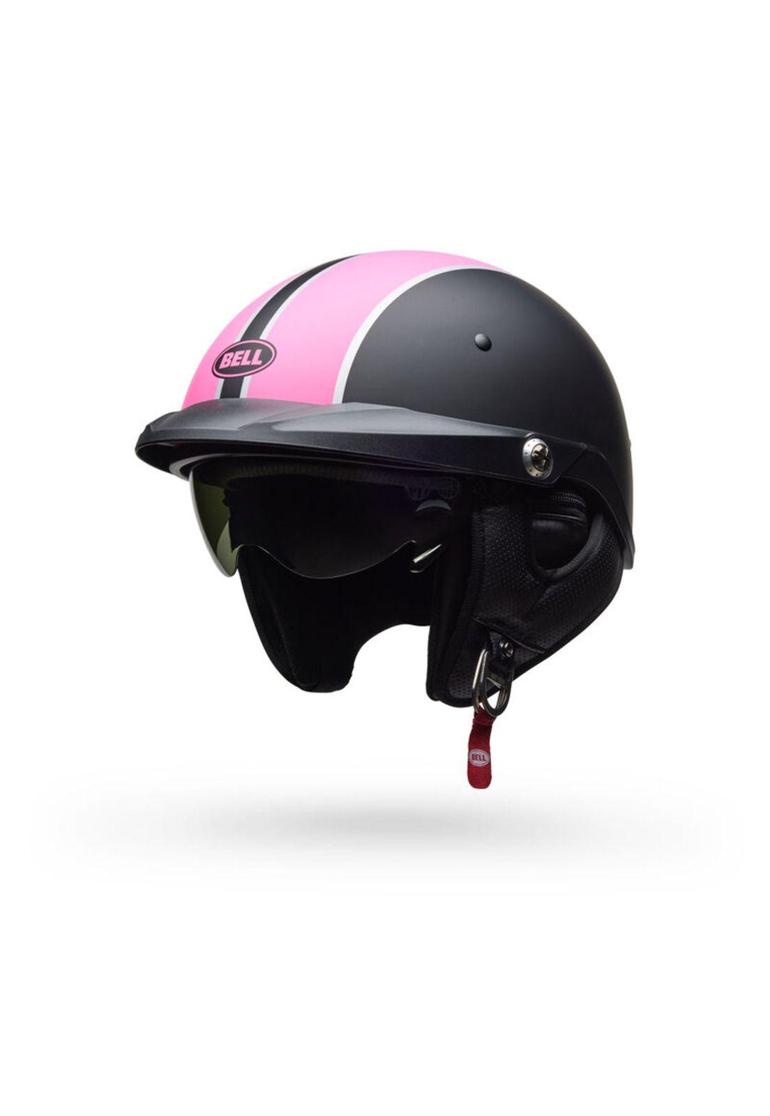 Casco Moto Calle Pit Boss Negro/Rosado Matte Bell-2