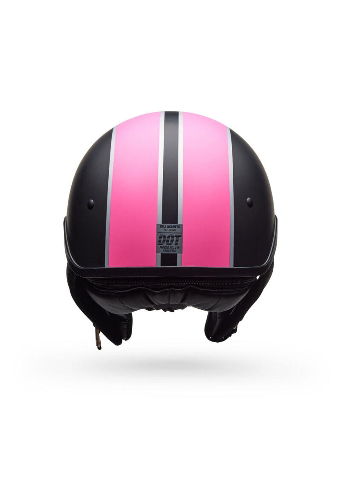 Casco Moto Calle Pit Boss Negro/Rosado Matte Bell-3