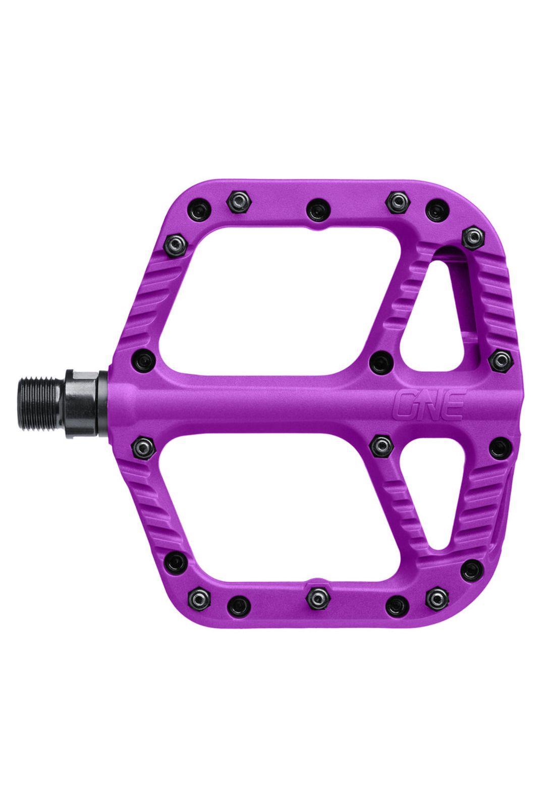 Pedales Bicicleta Flat Resina Morado One Up-0