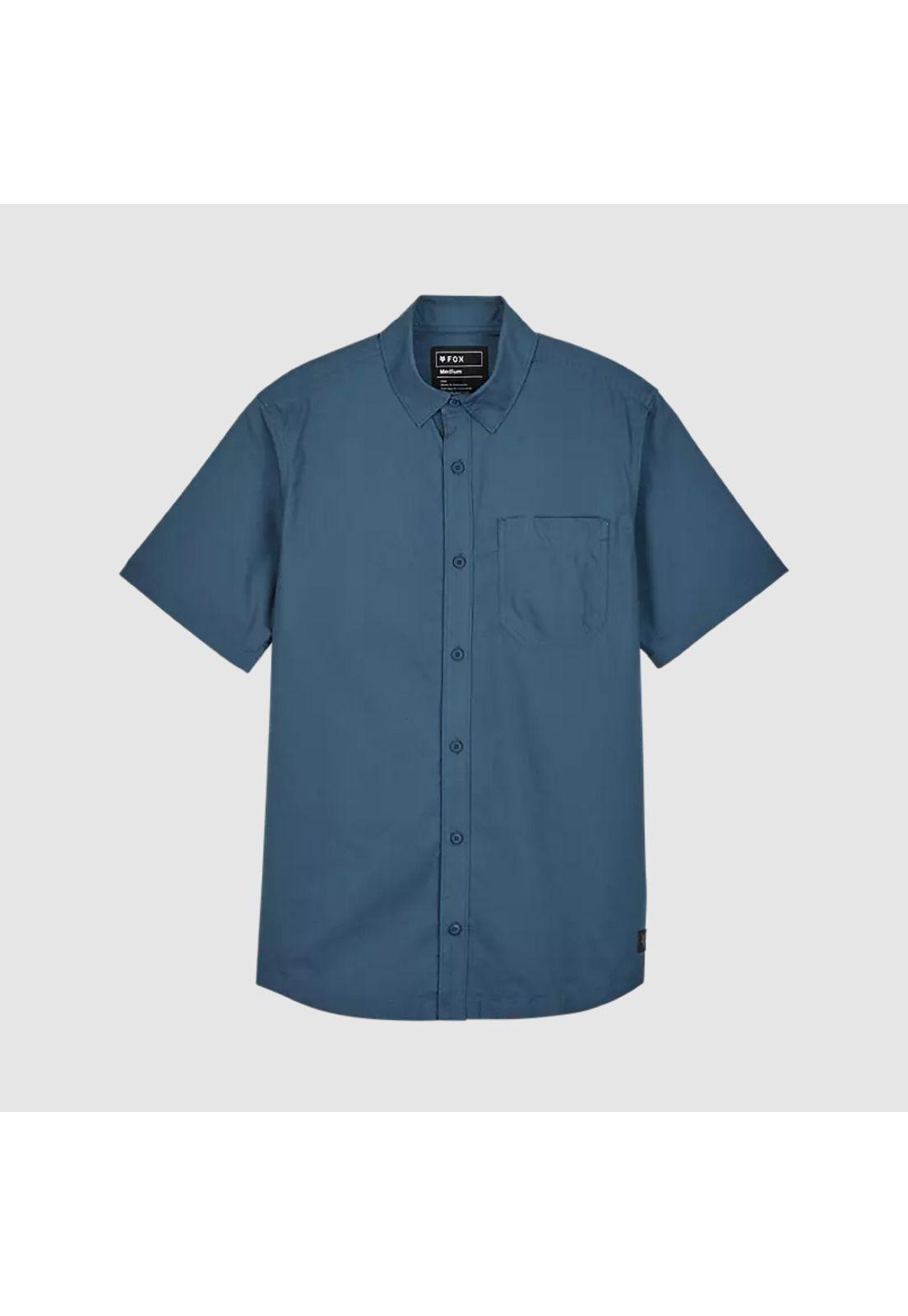 Camisa Lifestyle Roger Woven Azul Fox-0
