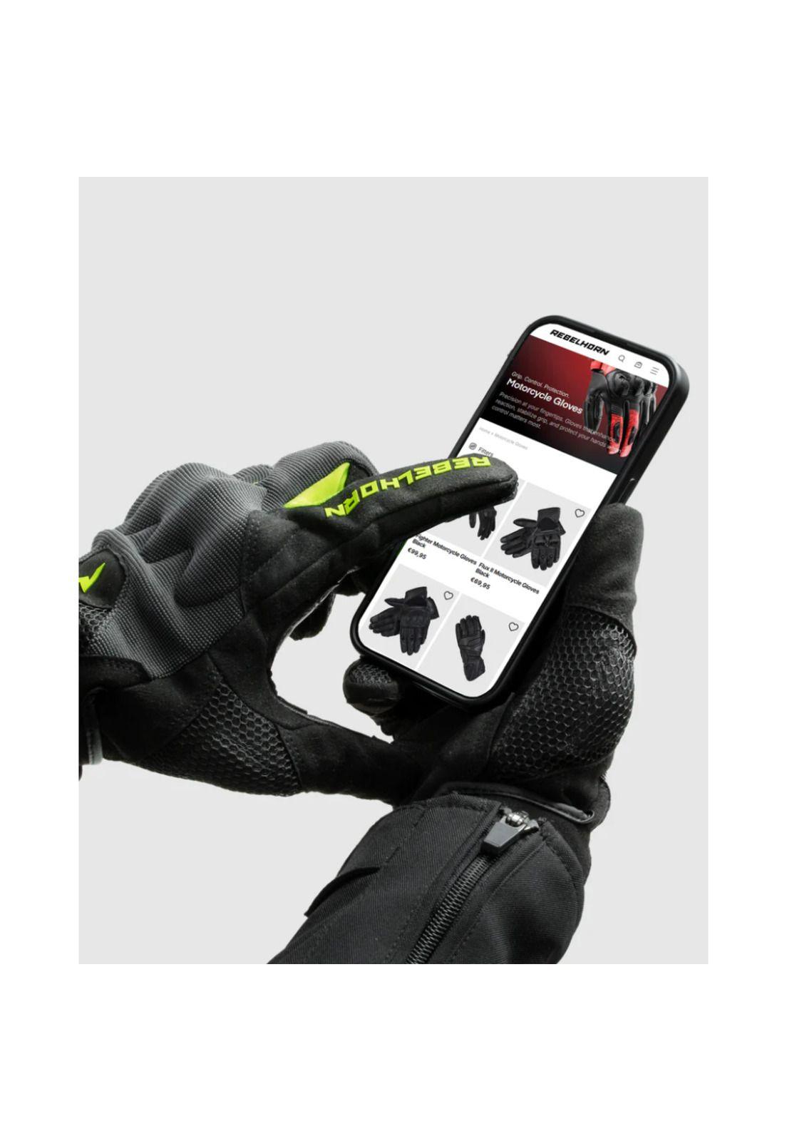 Guantes Moto Calle Core Negro RebelHorn-2