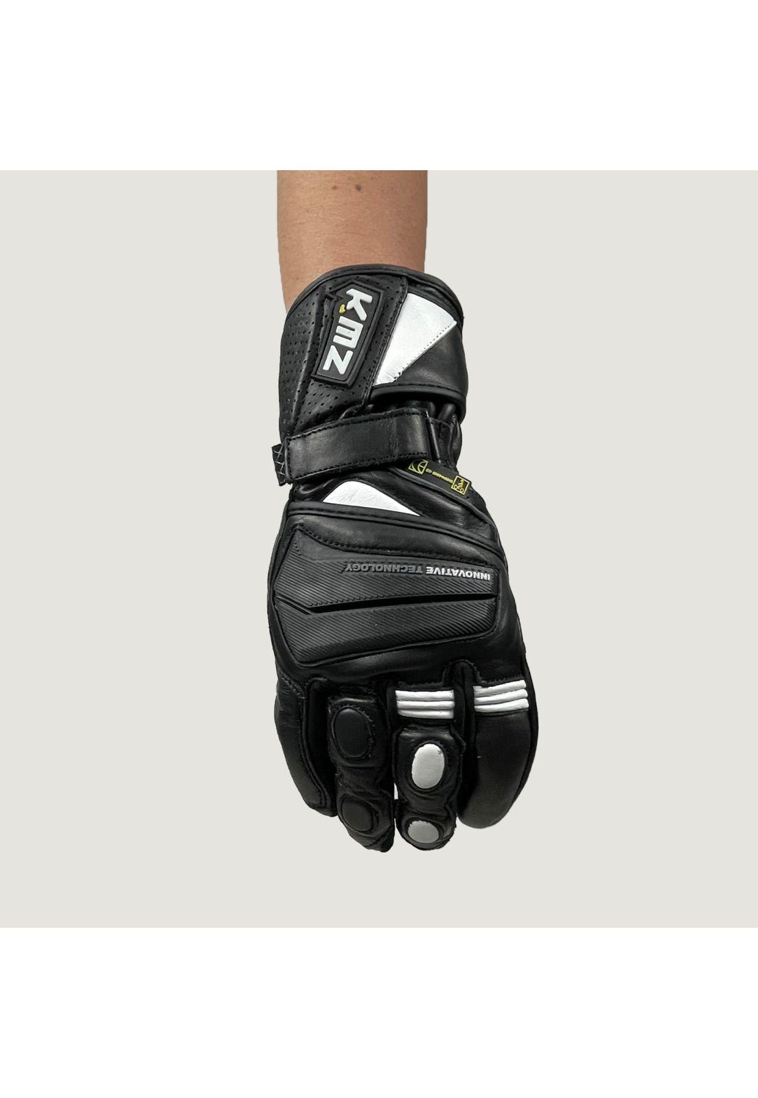 Guantes Moto Calle Primal Negro/Blanco KMZ-0